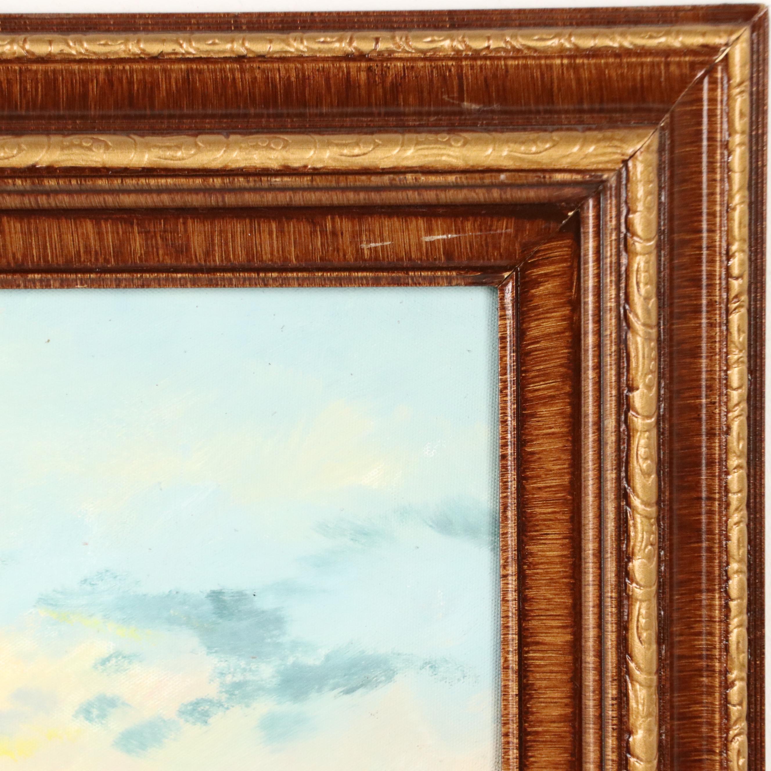 Acrylic Painting of Indigenous Encampment