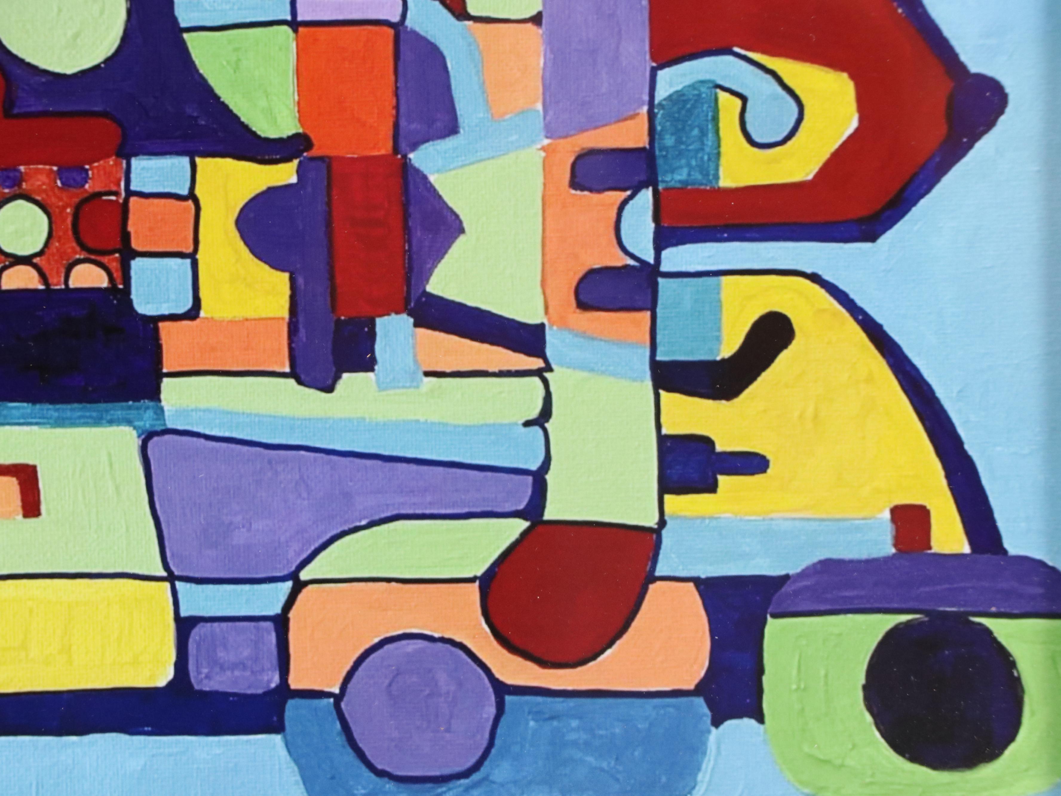 Lynn Elzey Art Deco Form Abstract Digital Print, 21st C.