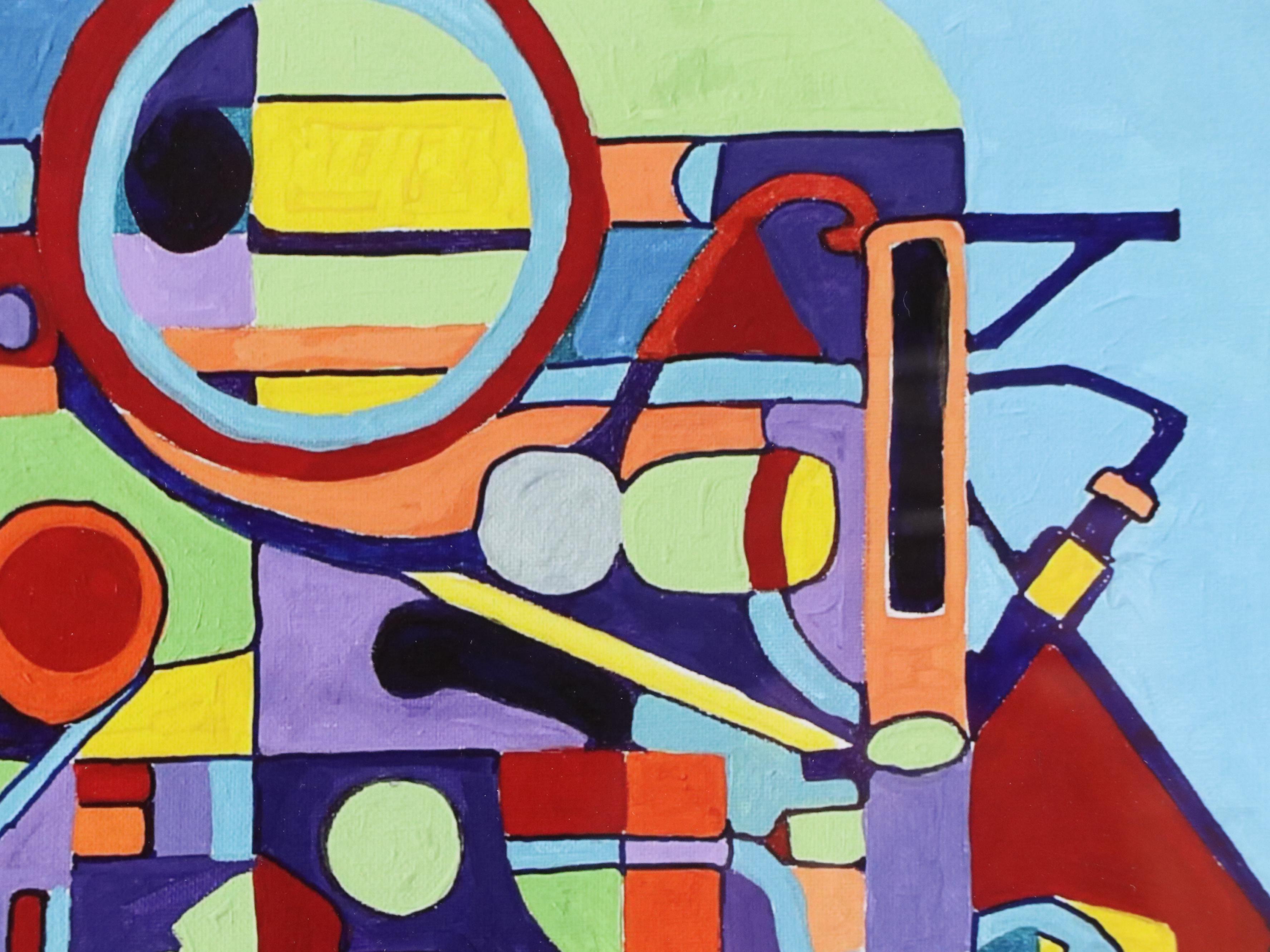 Lynn Elzey Art Deco Form Abstract Digital Print, 21st C.