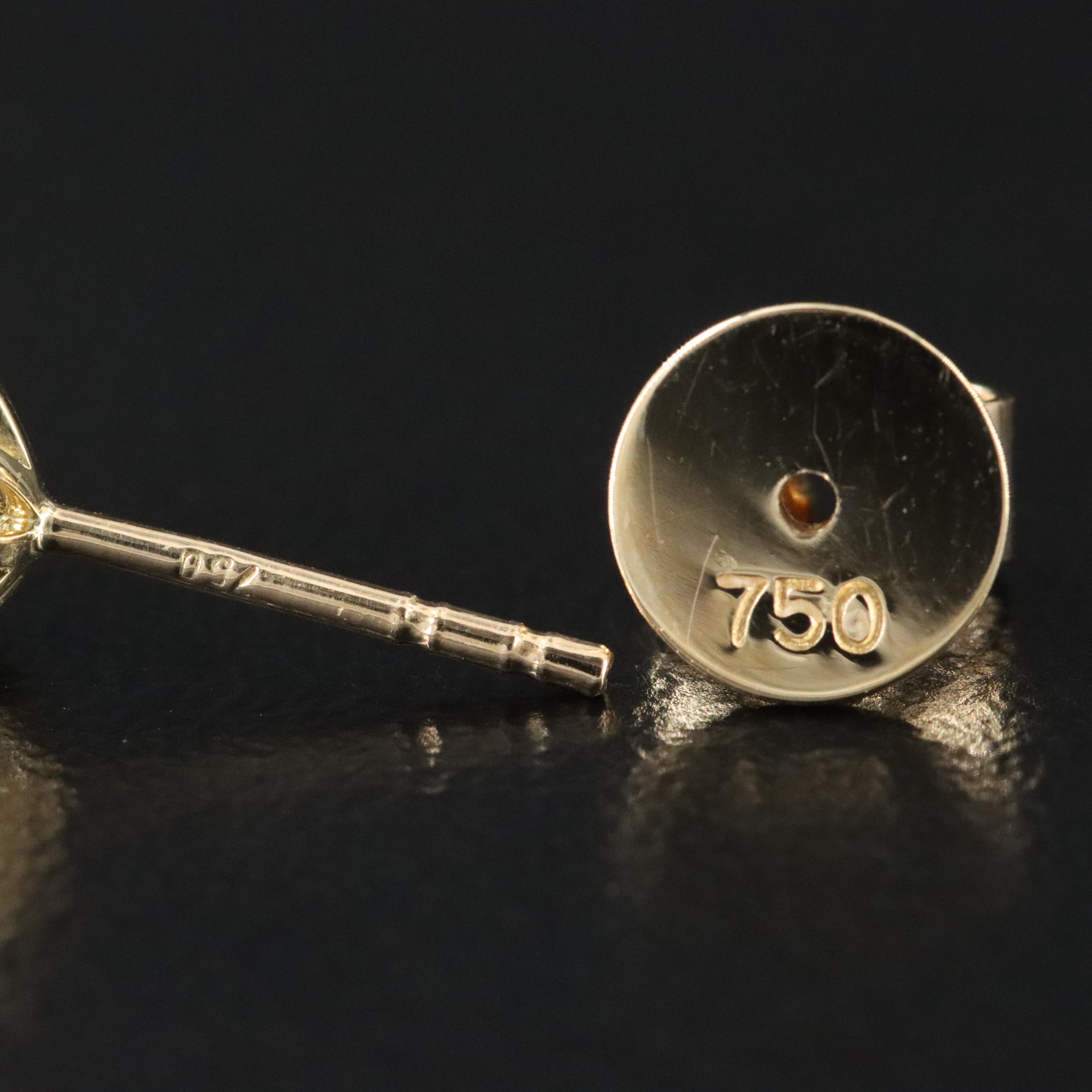 18K 1.10 CTW Lab Grown Diamond Stud Earrings with IGI Online Reports