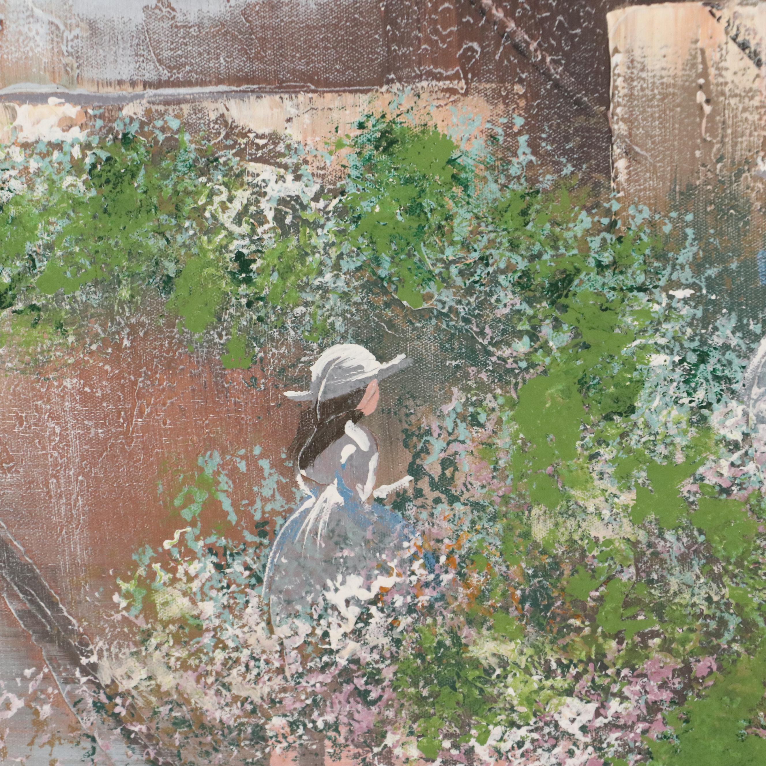 Acrylic Painting of Parisian Street Scene