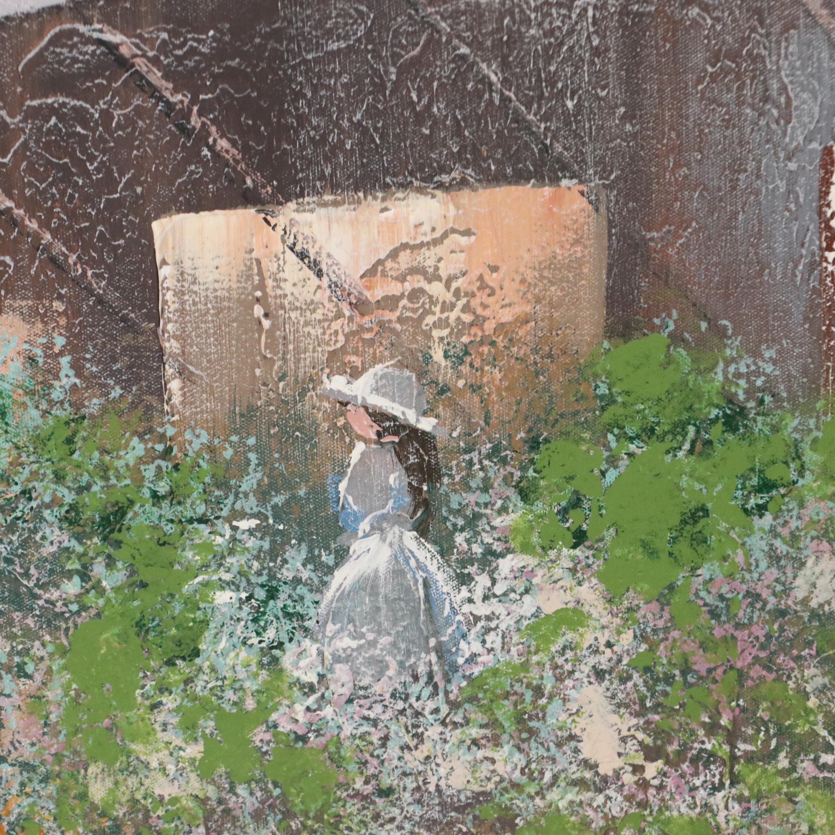 Acrylic Painting of Parisian Street Scene