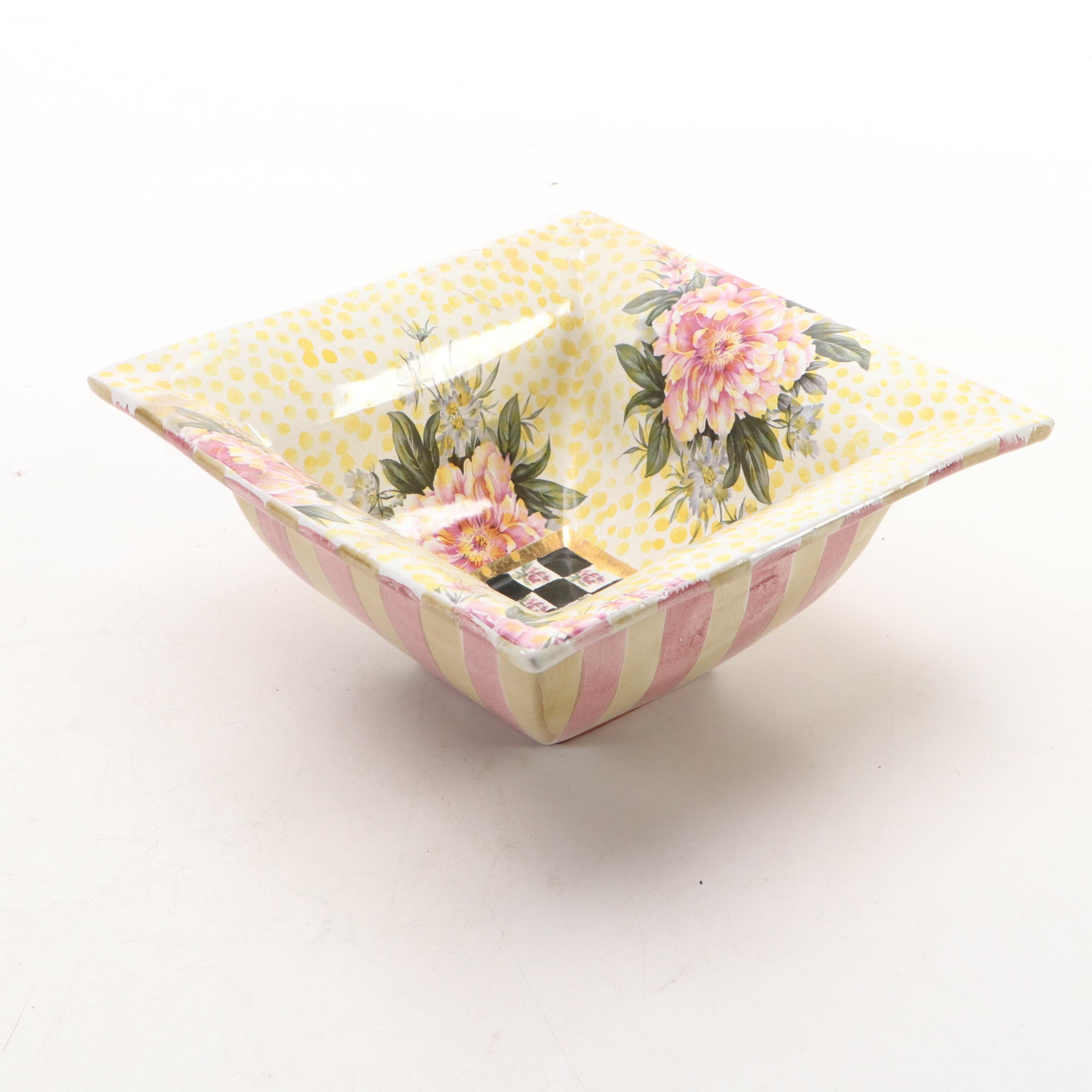 MacKenize-Childs "Torquay Buttercup" with "Torquay Kelp Urchin" Plates and Bowl