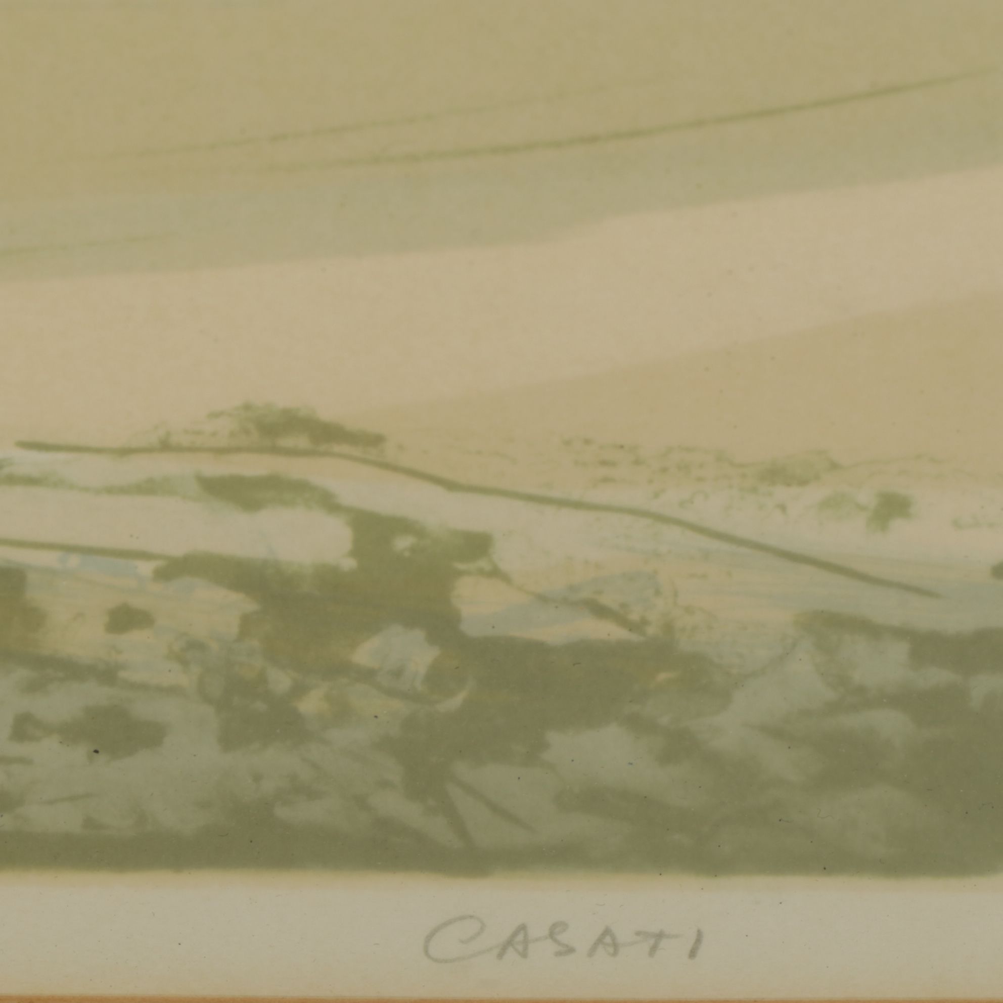 Claude Casati Seafoam Green Monochrome "Seascape" Chromolithograph, 1972