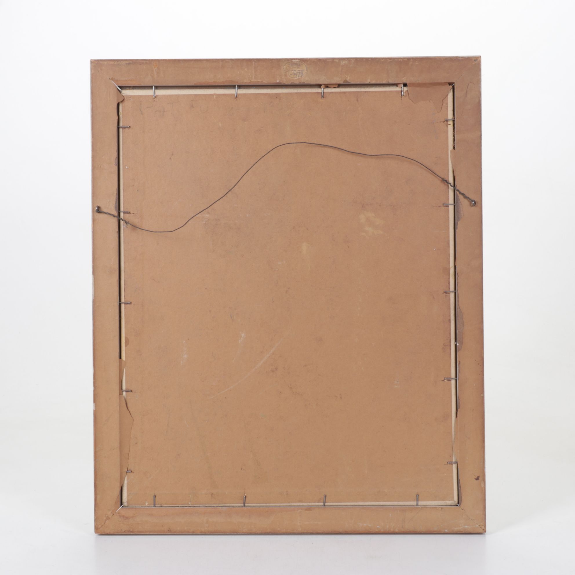 Pat Fuller Earth-Toned Still Life of Vase and Inkwell in Fabric, 1944