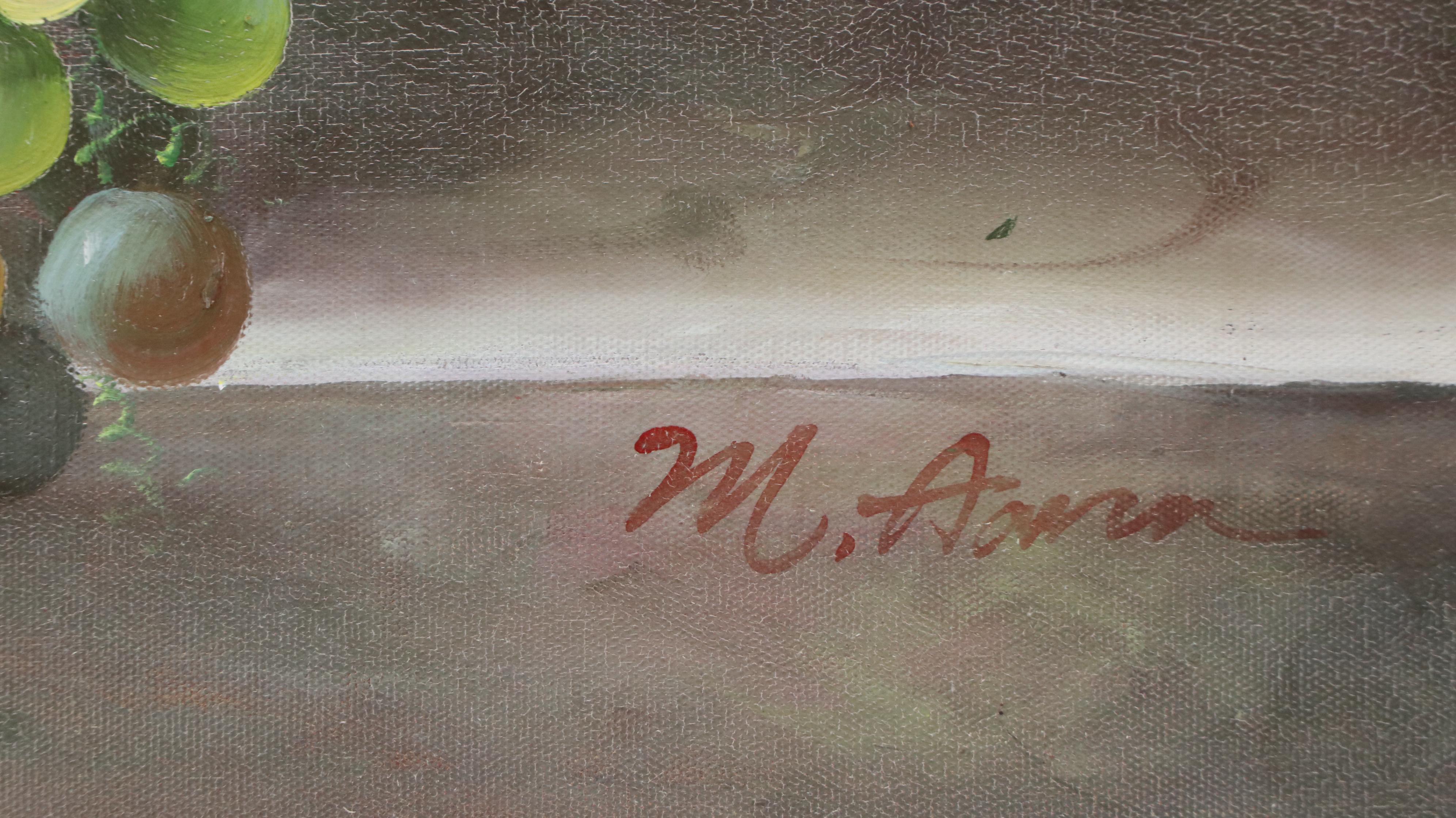 Fruit Still Life Oil Painting, Late 20th Century