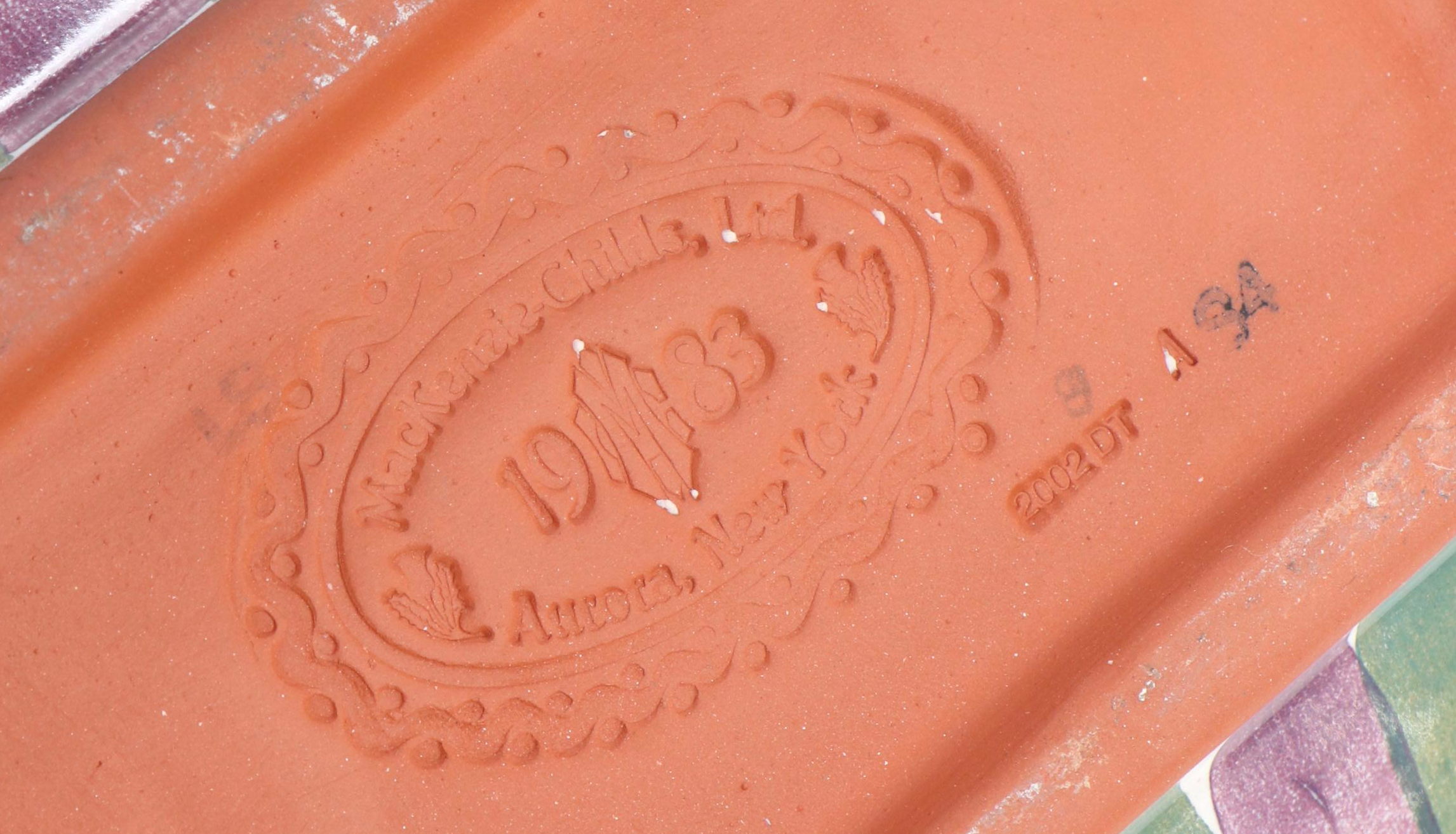 MacKenzie-Childs "Torquay Kelp Urchin" Terracotta Square Bowls