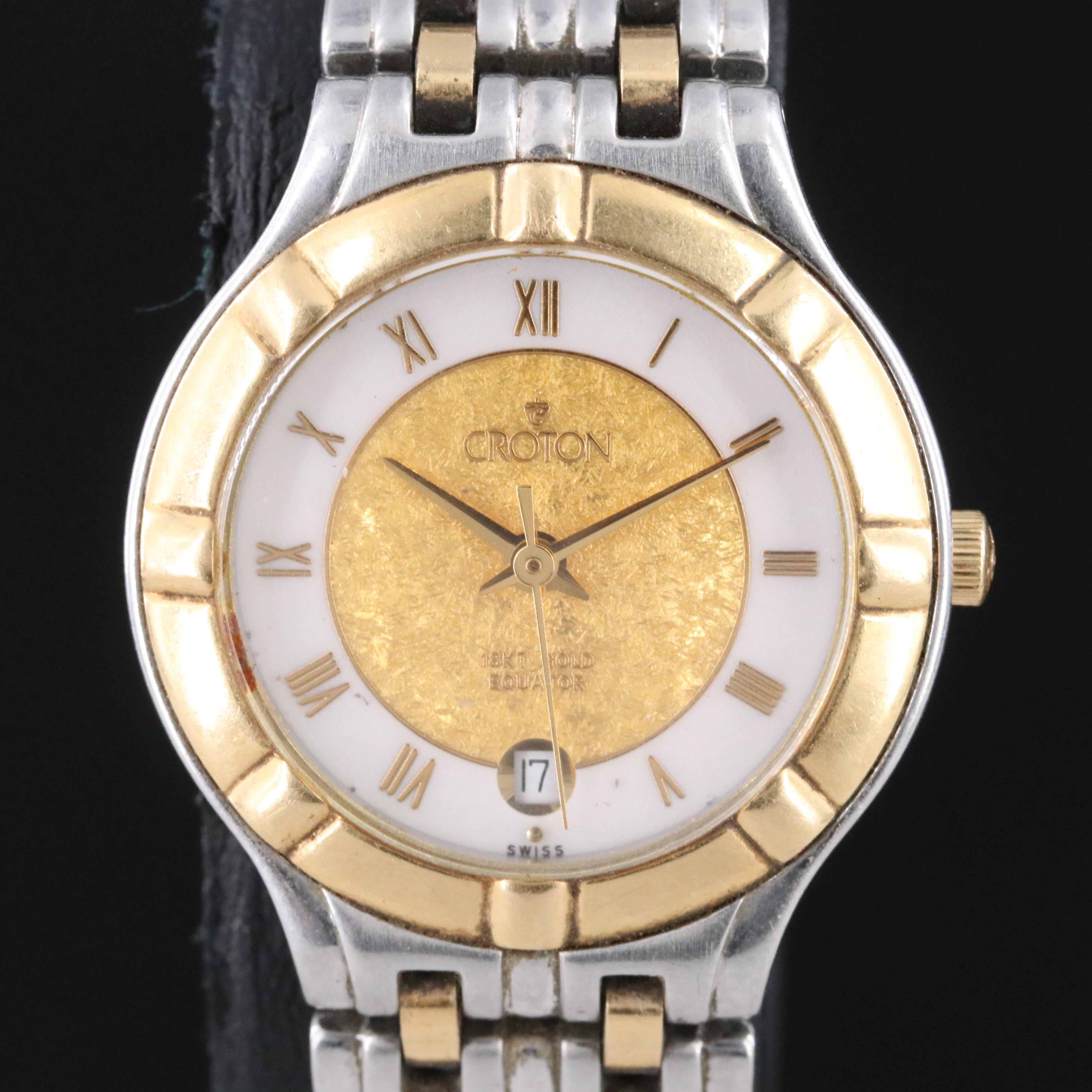 Croton Equator 18K Gold & Steel Watch