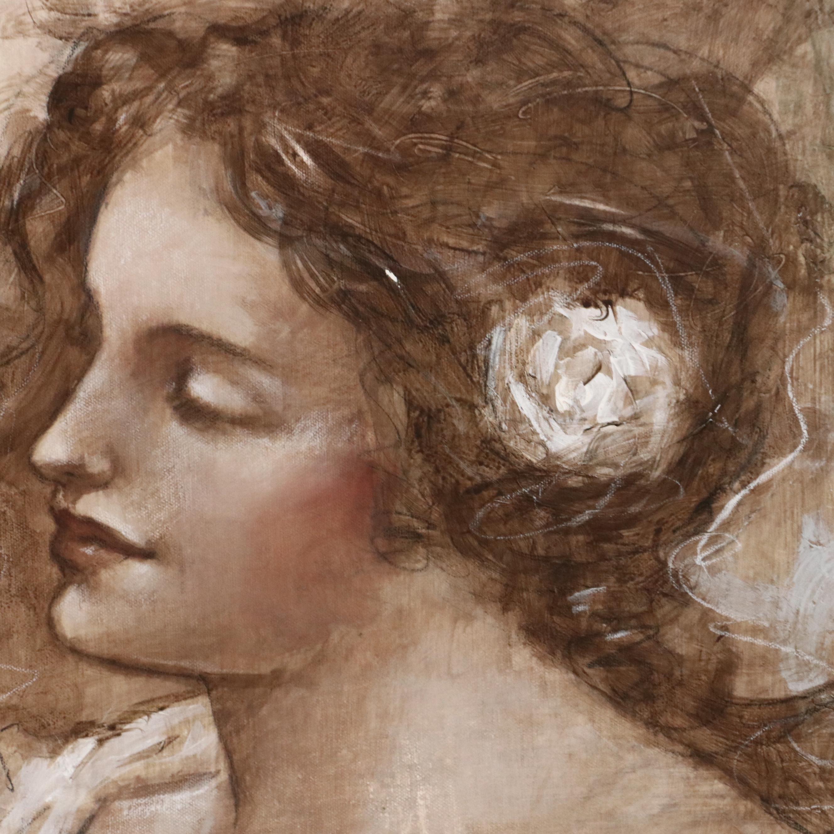 François Fressinier Mixed Media Painting "The Proposal"