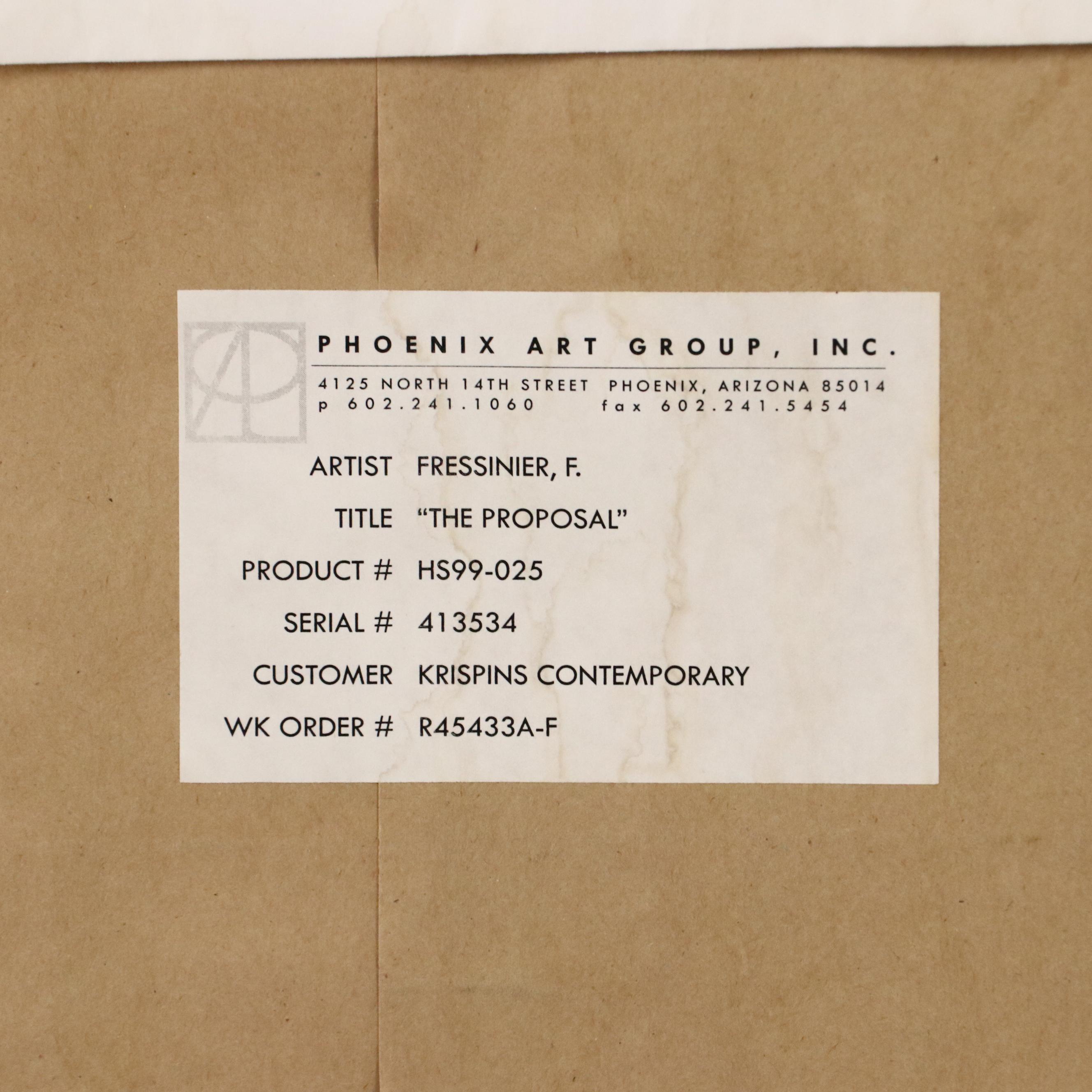 François Fressinier Mixed Media Painting "The Proposal"