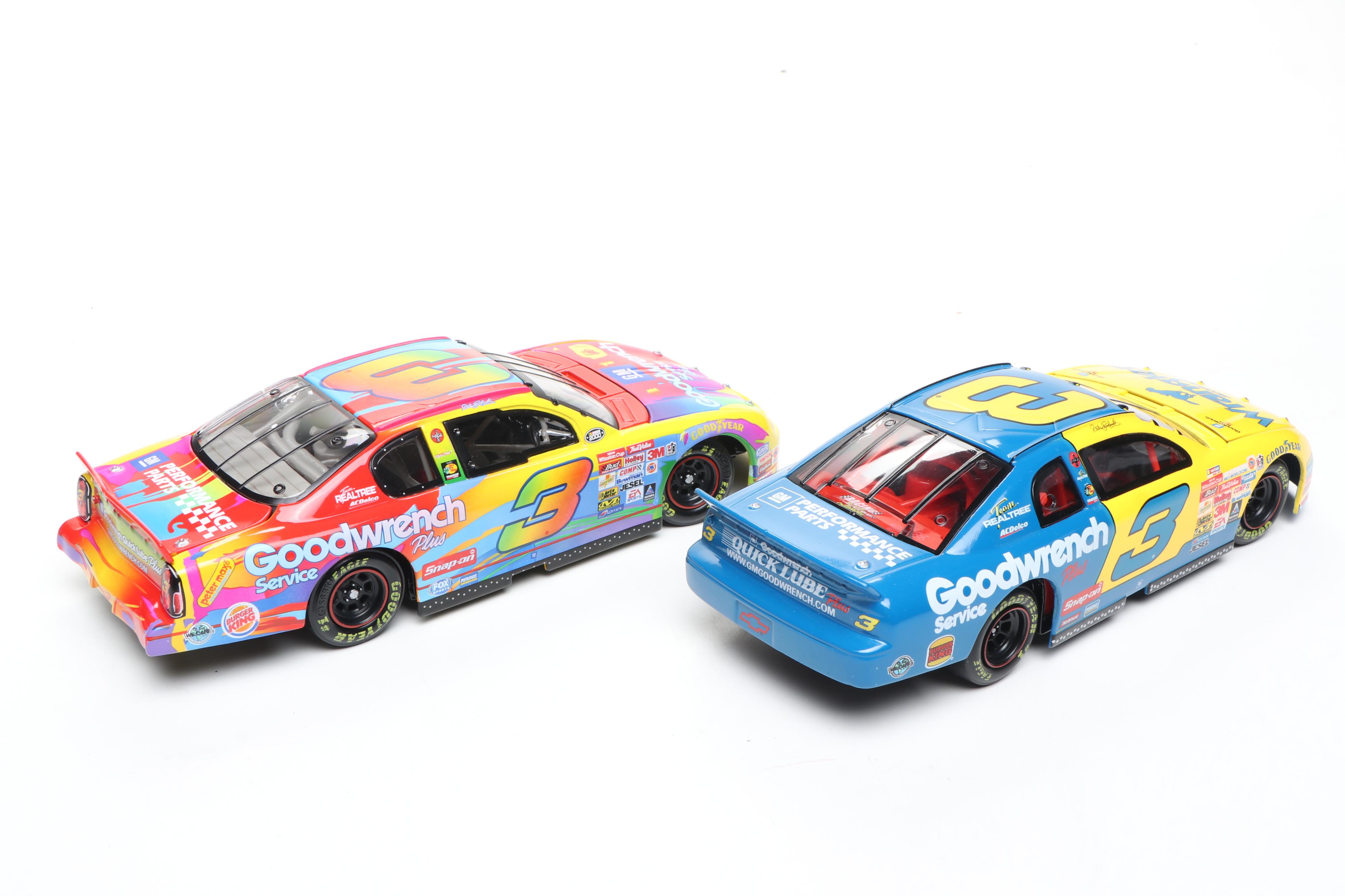 Action Dale Earnhardt and Dale Earnhardt Jr. Diecast Cars with Other Toy Cars
