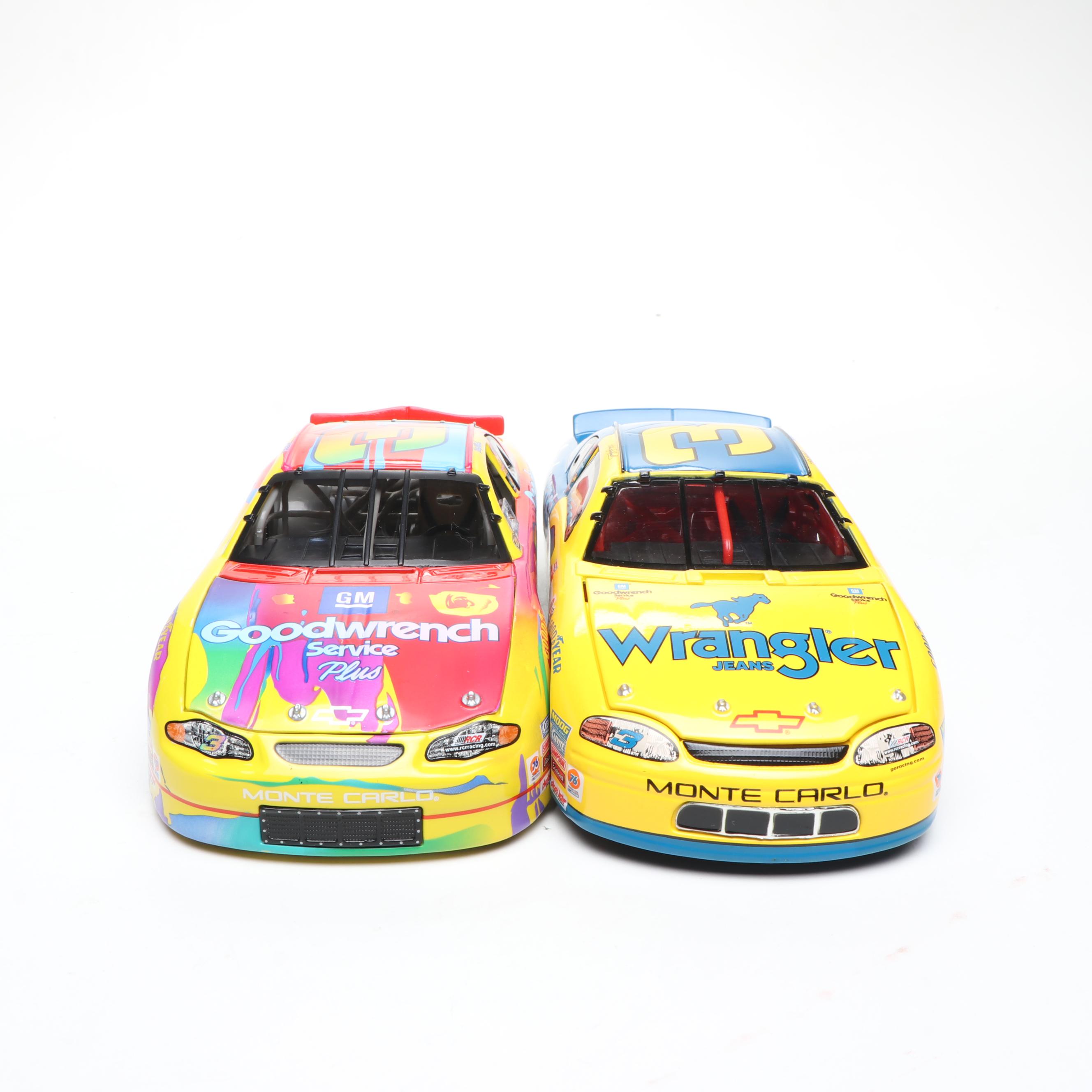 Action Dale Earnhardt and Dale Earnhardt Jr. Diecast Cars with Other Toy Cars