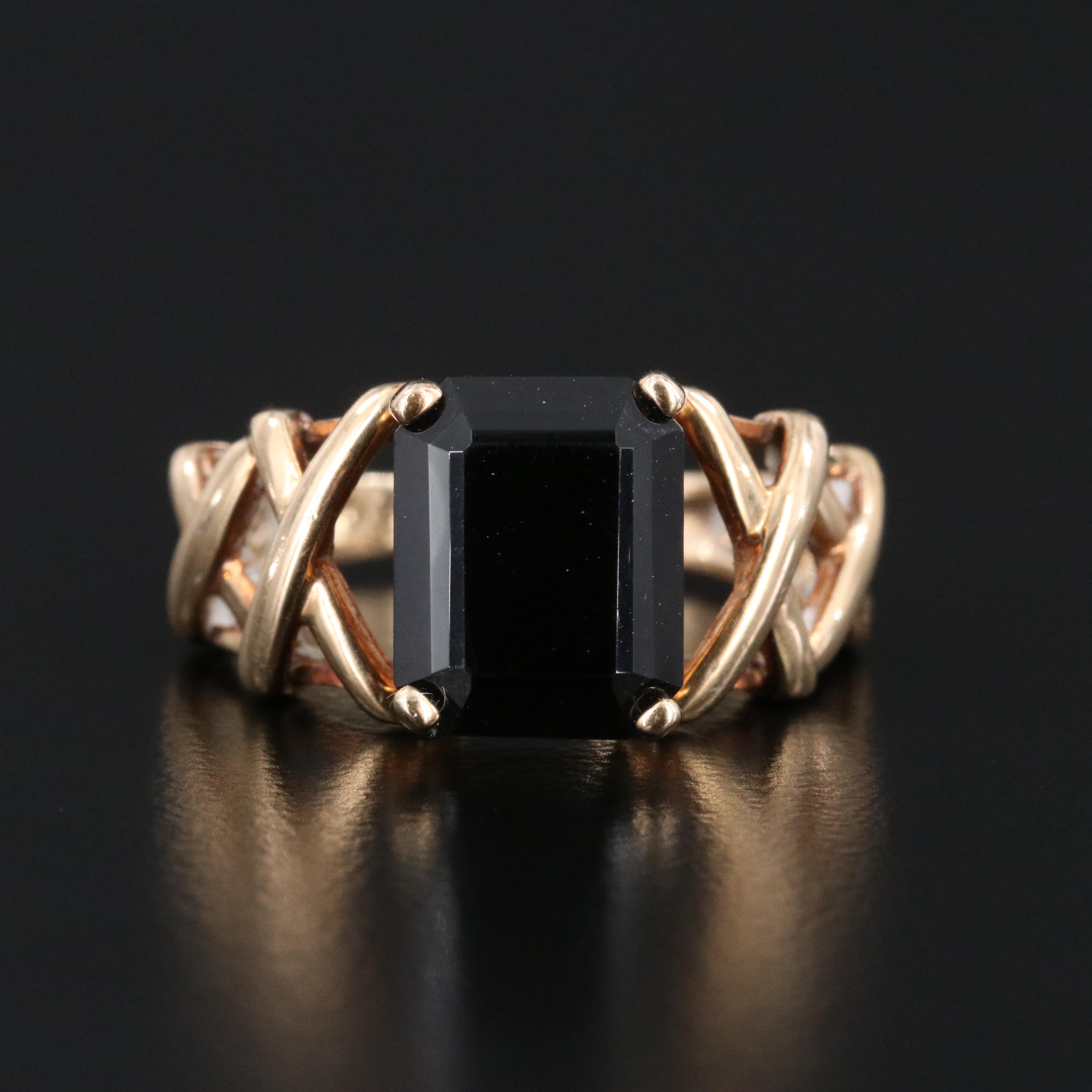 10K Black Onyx Ring