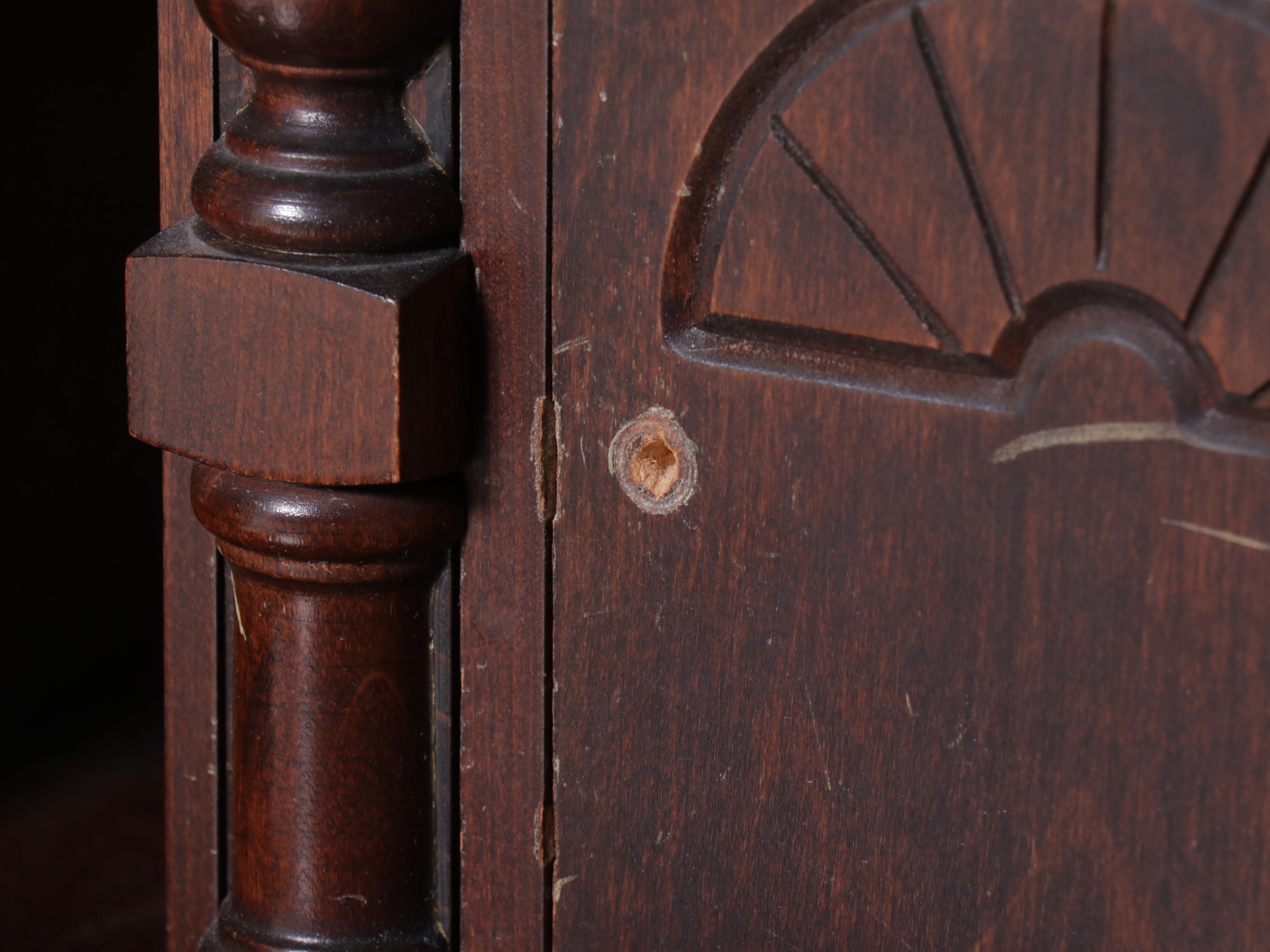 Northwestern Cabinet Co. Chippendale Style Walnut Secretary Desk with Hutch
