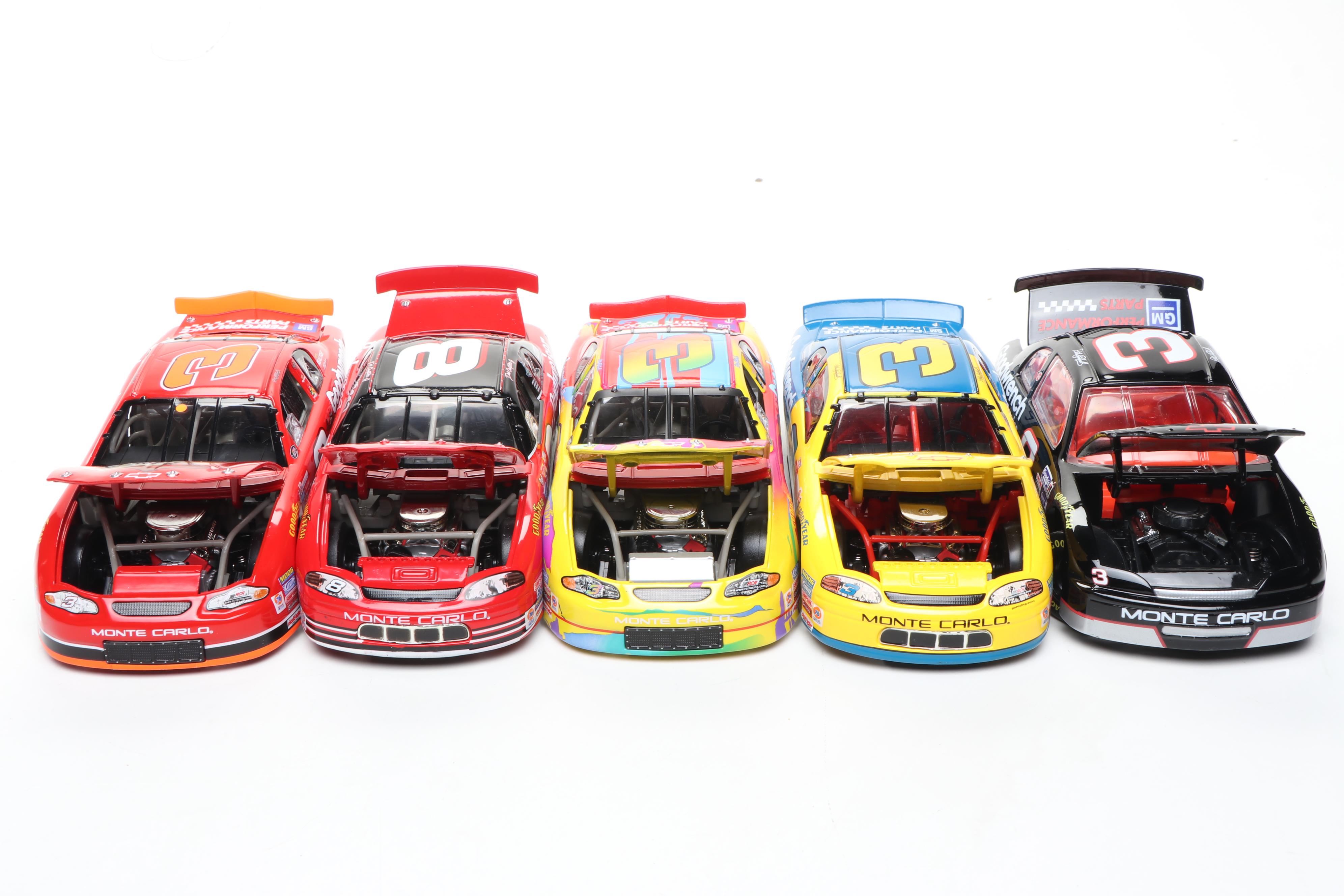 Action Dale Earnhardt and Dale Earnhardt Jr. Diecast Cars with Other Toy Cars