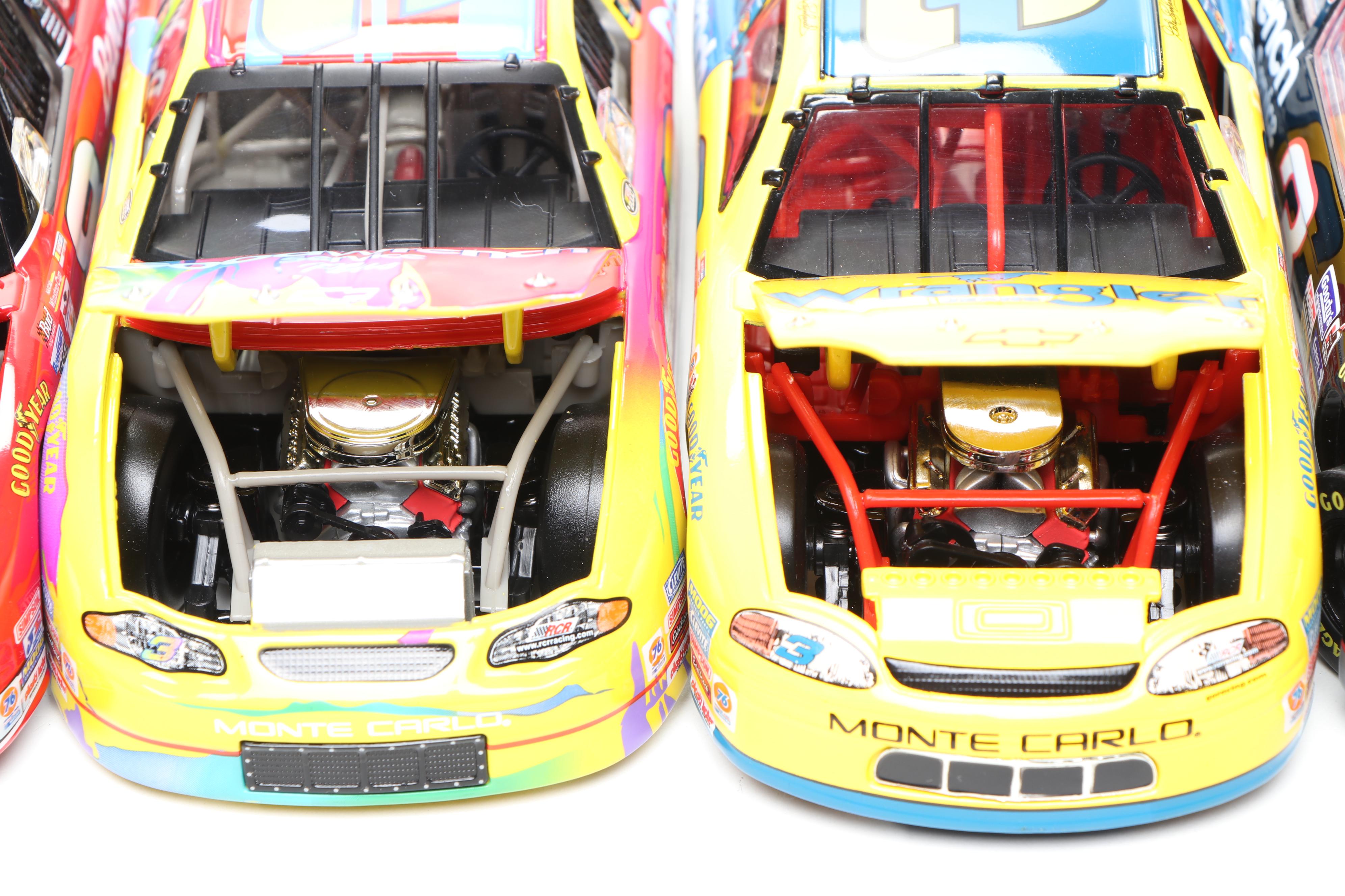 Action Dale Earnhardt and Dale Earnhardt Jr. Diecast Cars with Other Toy Cars