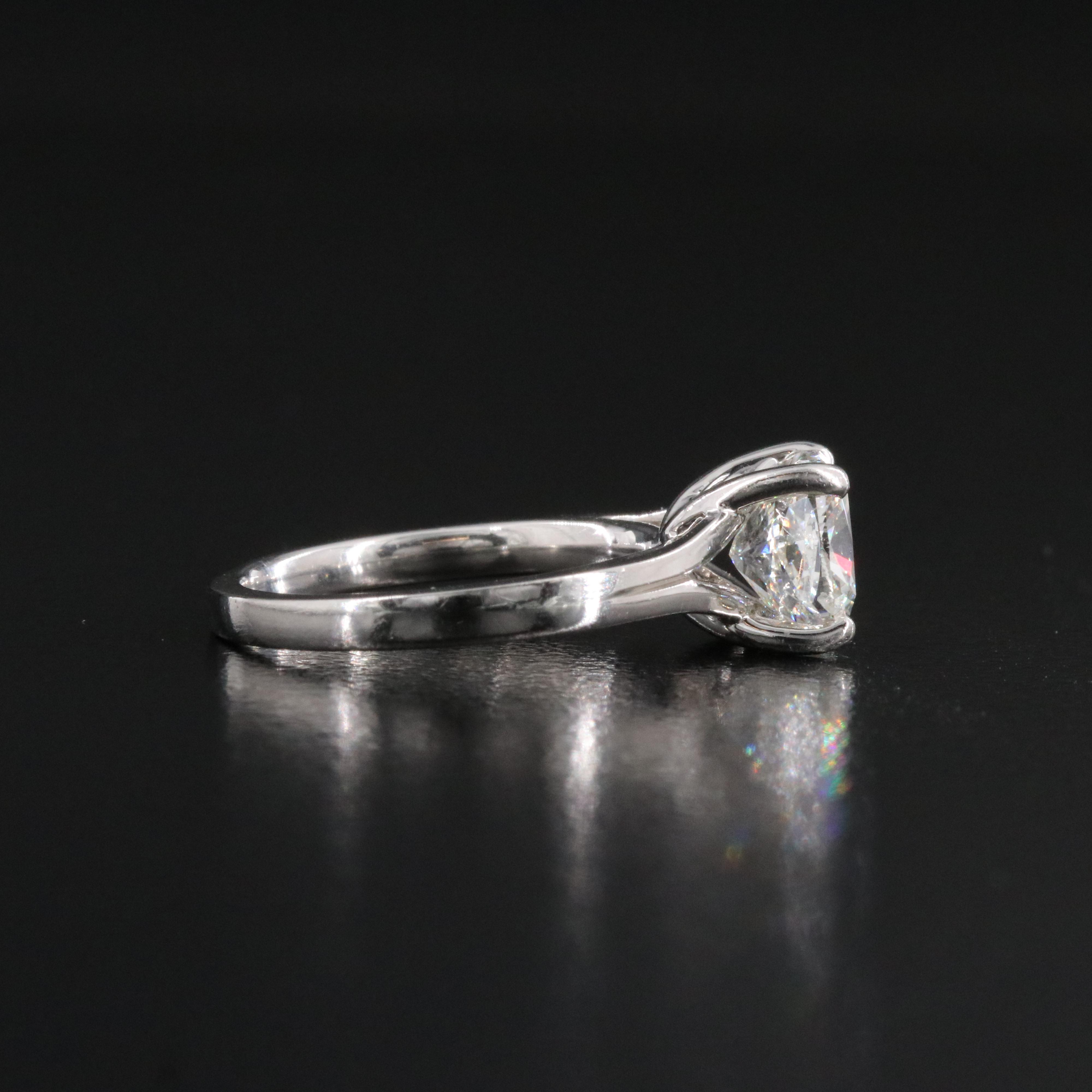 Platinum 2.02 CT Lab Grown Diamond Solitaire Ring with Online IGI Report