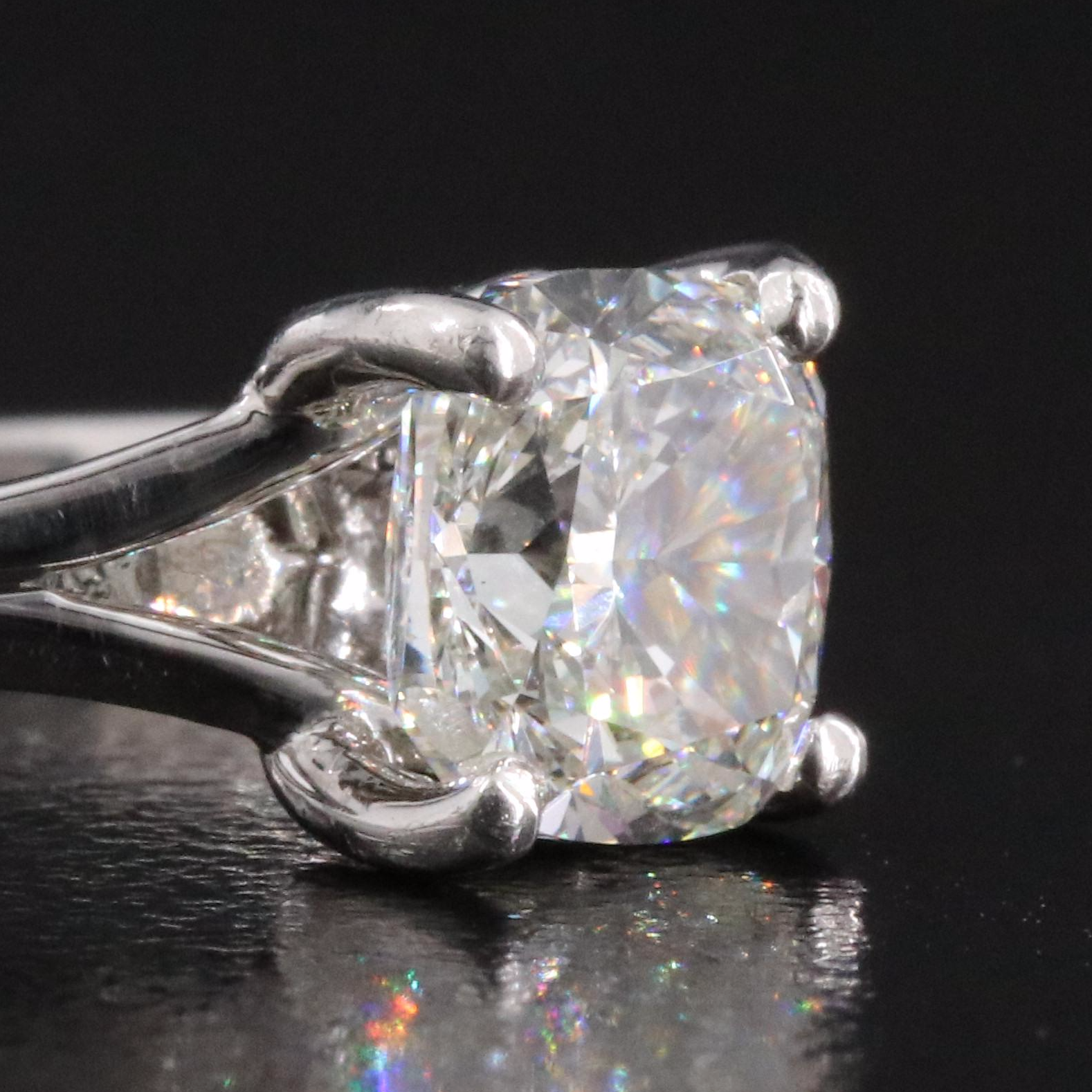 Platinum 2.02 CT Lab Grown Diamond Solitaire Ring with Online IGI Report