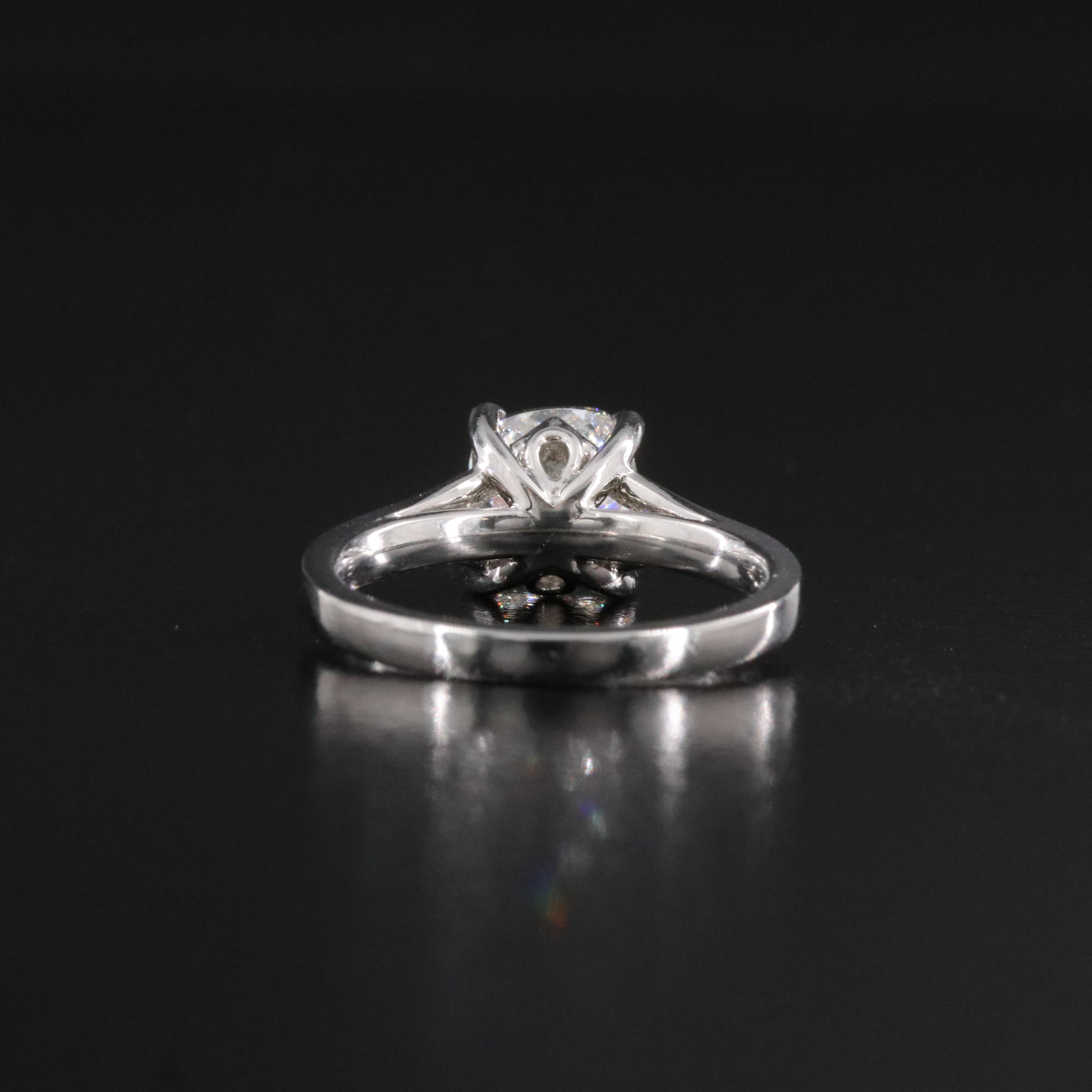 Platinum 2.02 CT Lab Grown Diamond Solitaire Ring with Online IGI Report