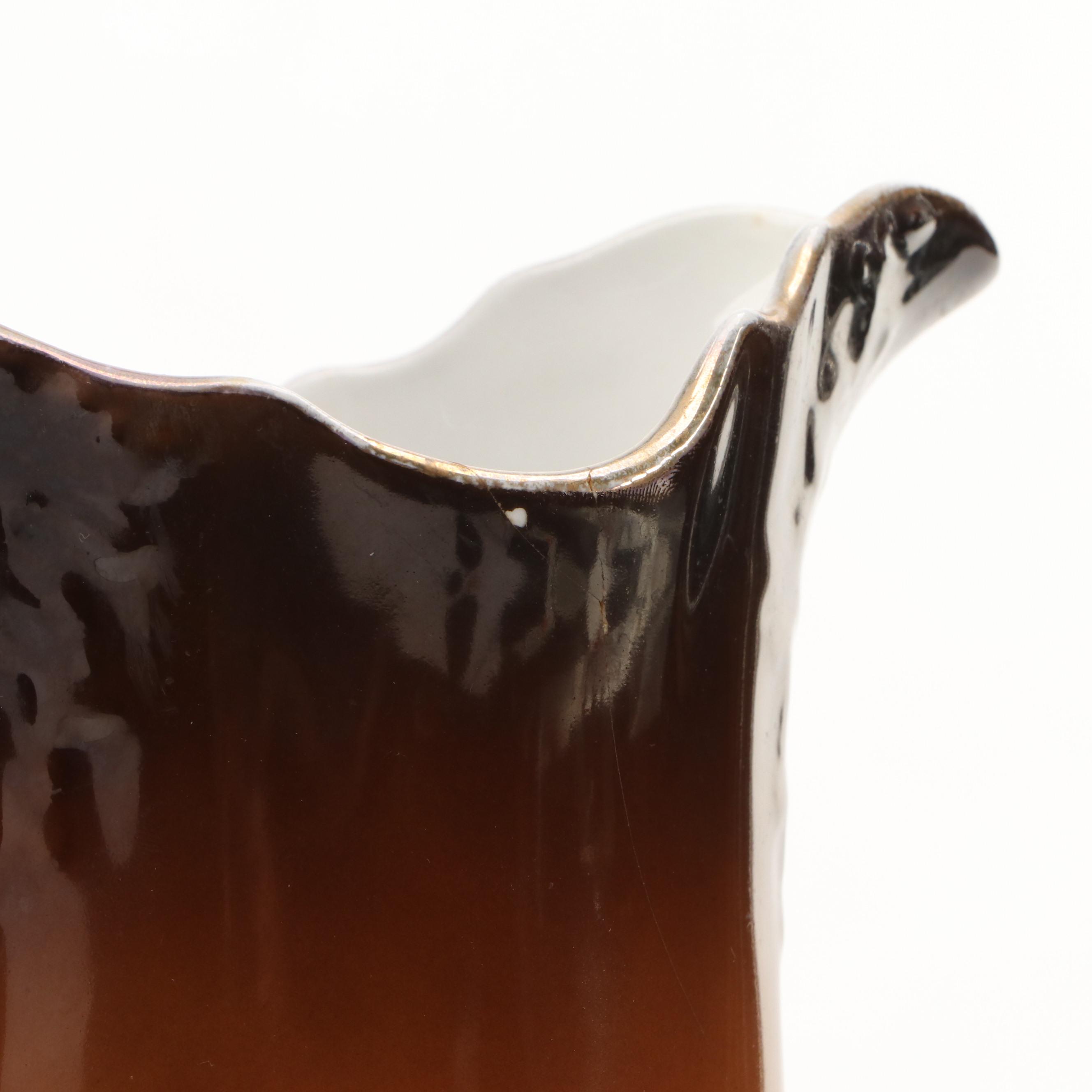 Warwick "Ioga" Monk Pitcher and Mug with Gentleman Mug, Early 20th Century