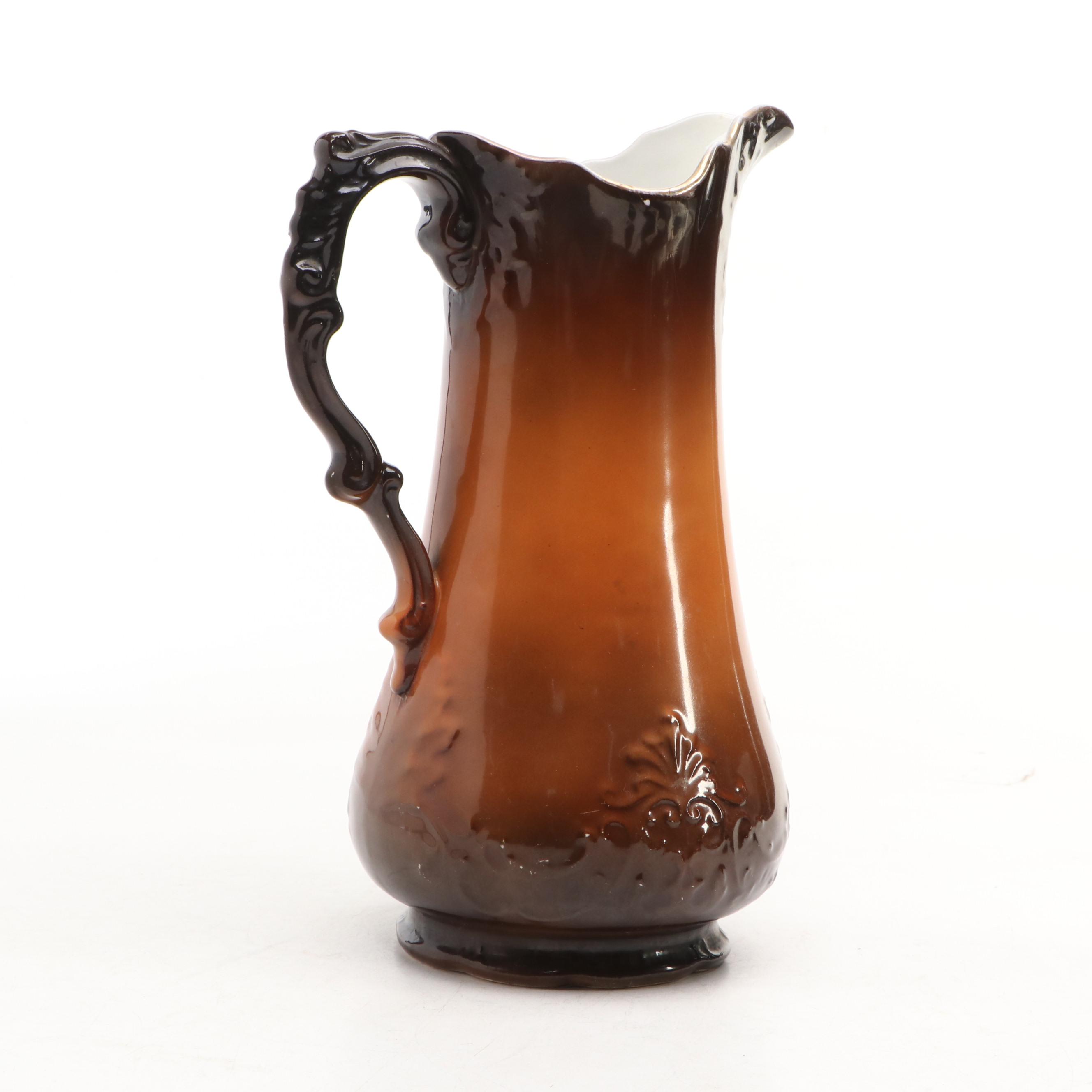 Warwick "Ioga" Monk Pitcher and Mug with Gentleman Mug, Early 20th Century