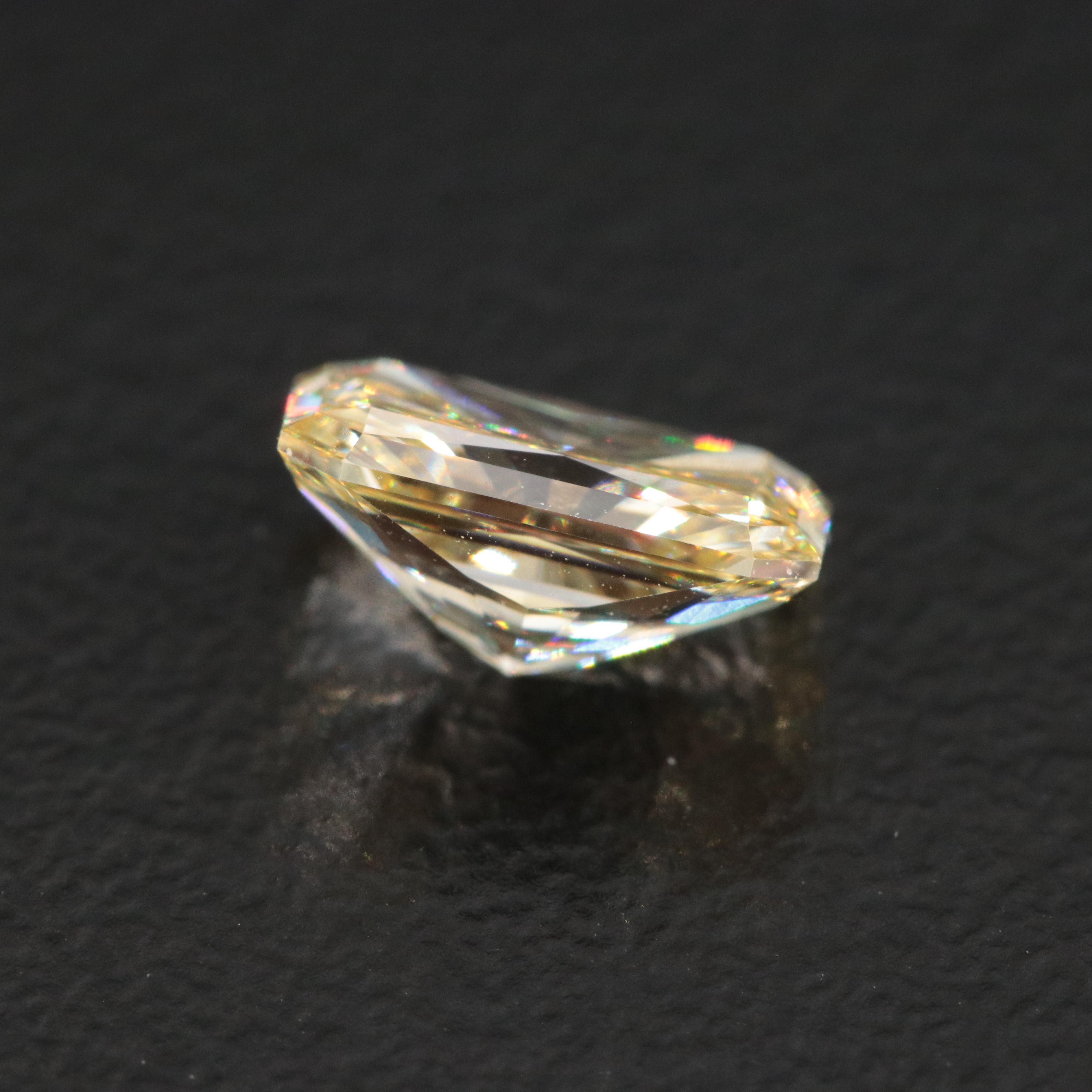 Loose 1.08 CT Lab Grown Fancy Yellow Diamond with IGI Report