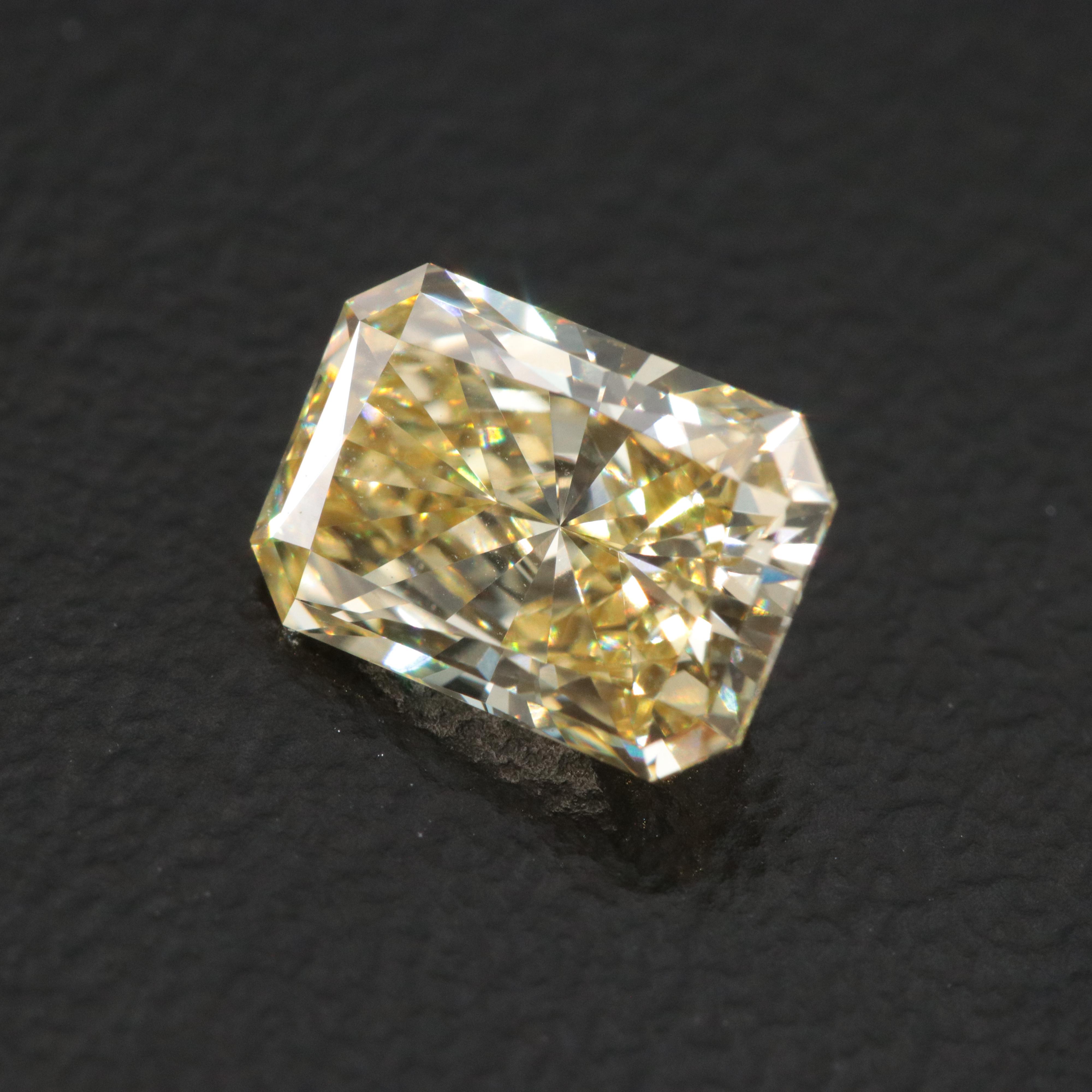 Loose 1.08 CT Lab Grown Fancy Yellow Diamond with IGI Report