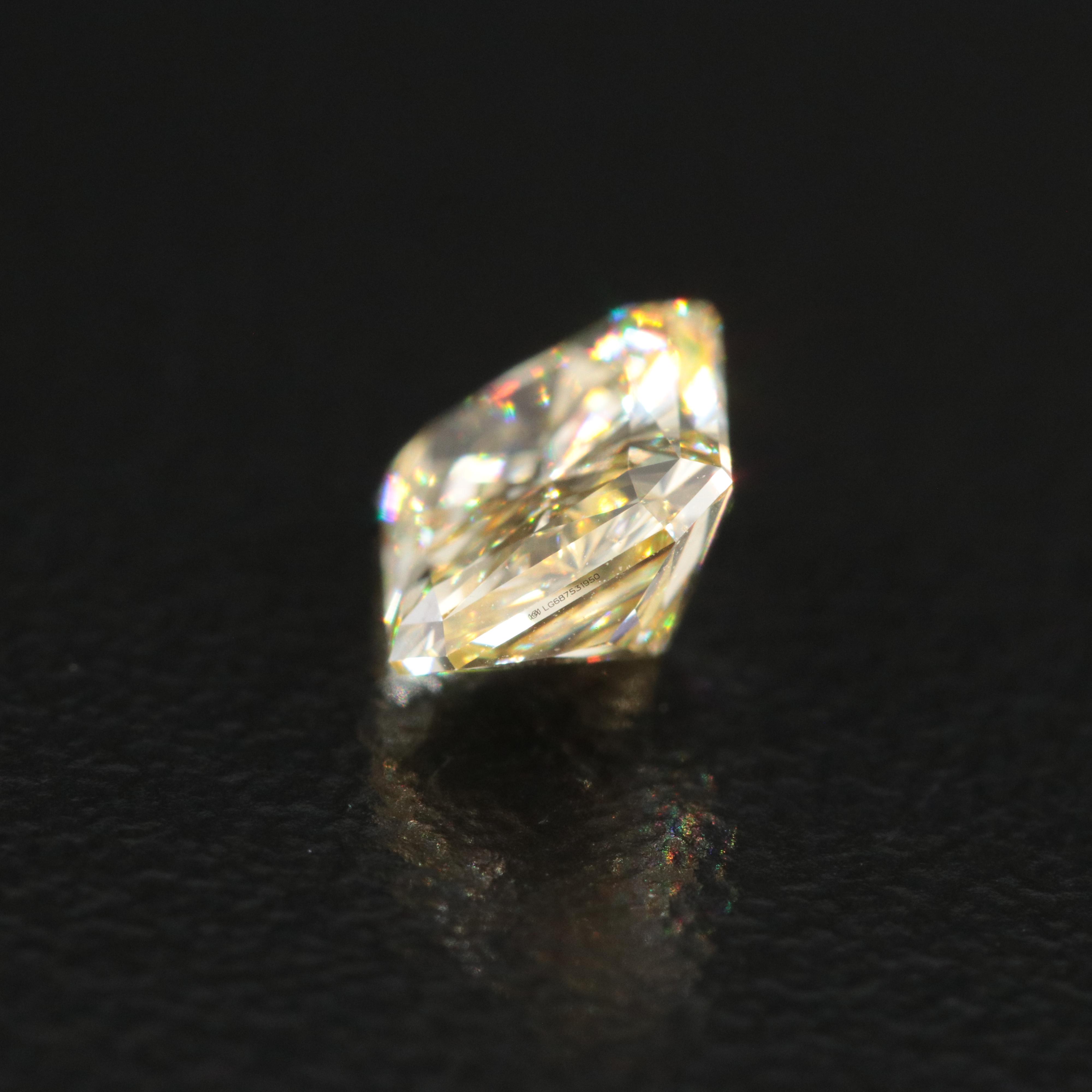 Loose 1.08 CT Lab Grown Fancy Yellow Diamond with IGI Report