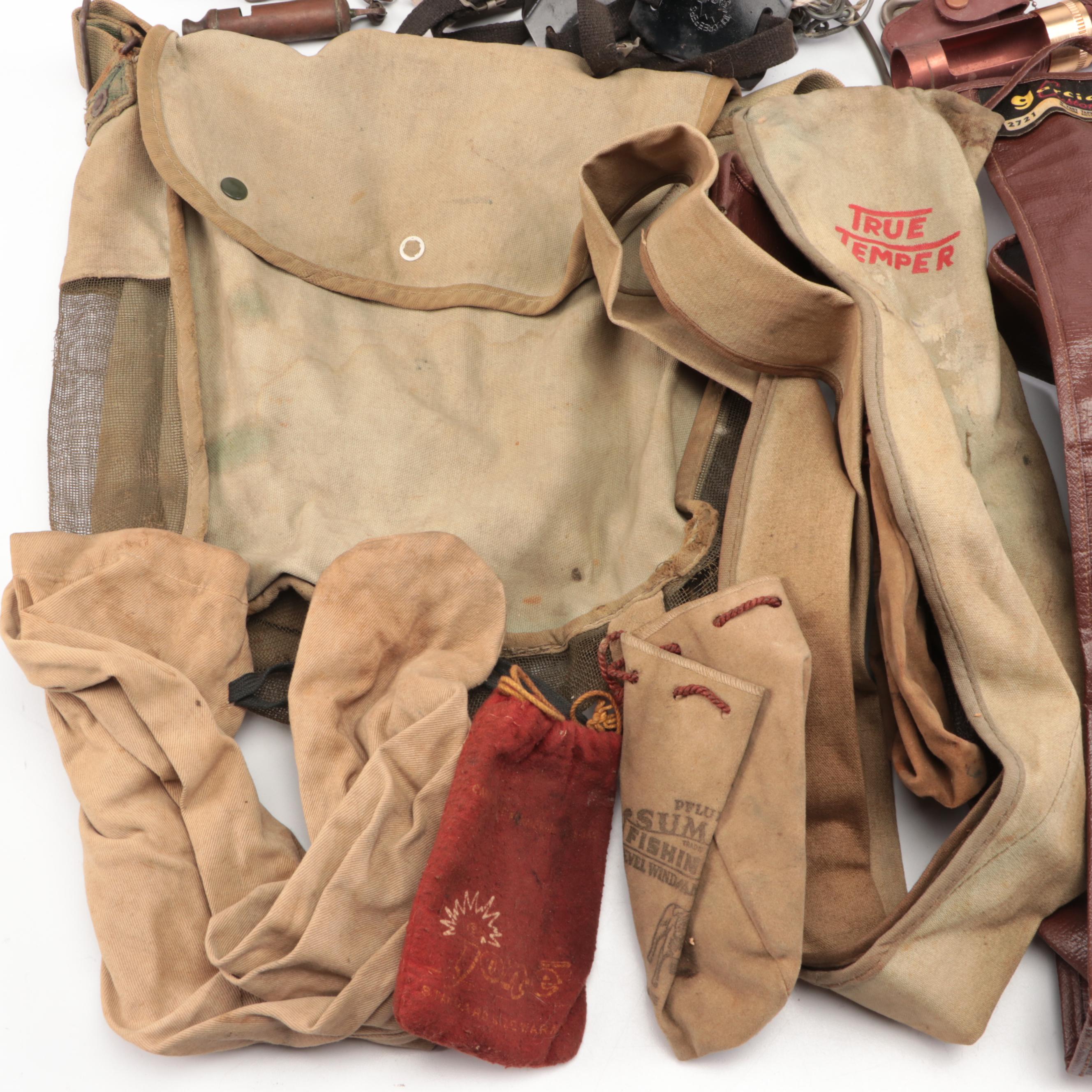 Fish and Wildlife Guides, Bait Buckets and Other Fishing Gear, Mid-20th Century
