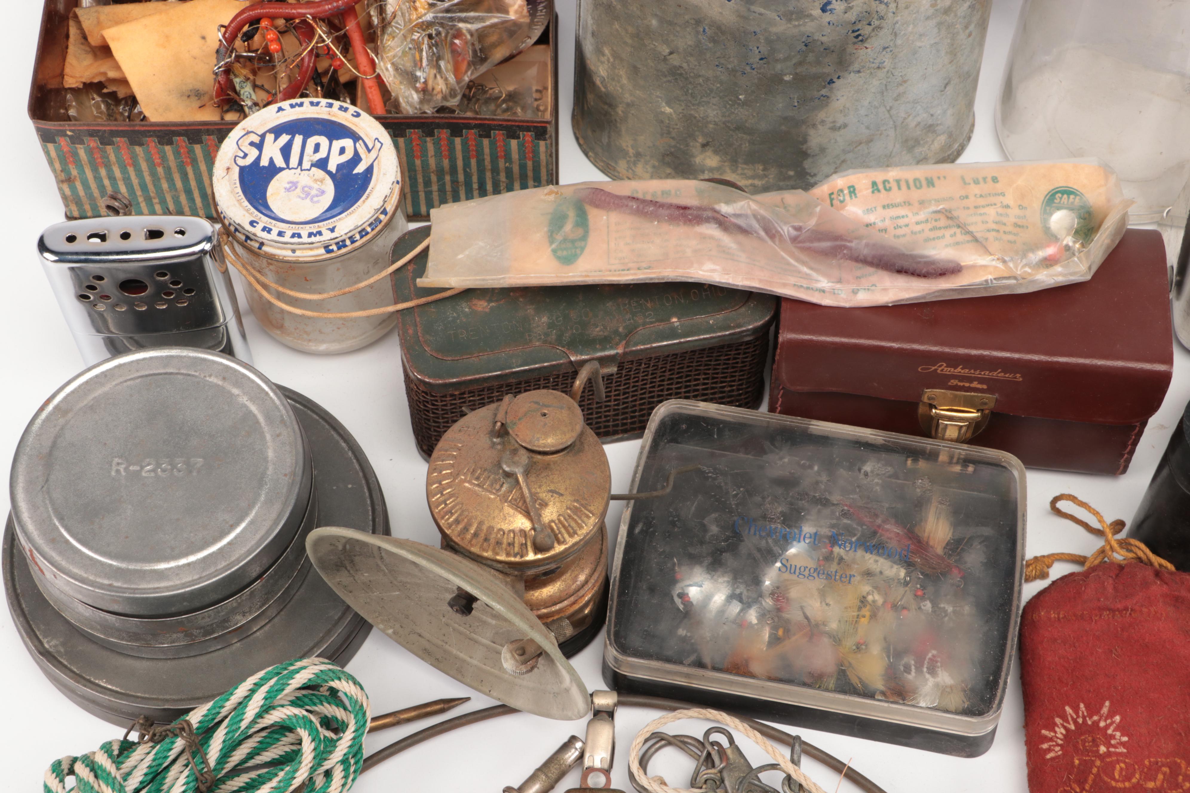 Fish and Wildlife Guides, Bait Buckets and Other Fishing Gear, Mid-20th Century