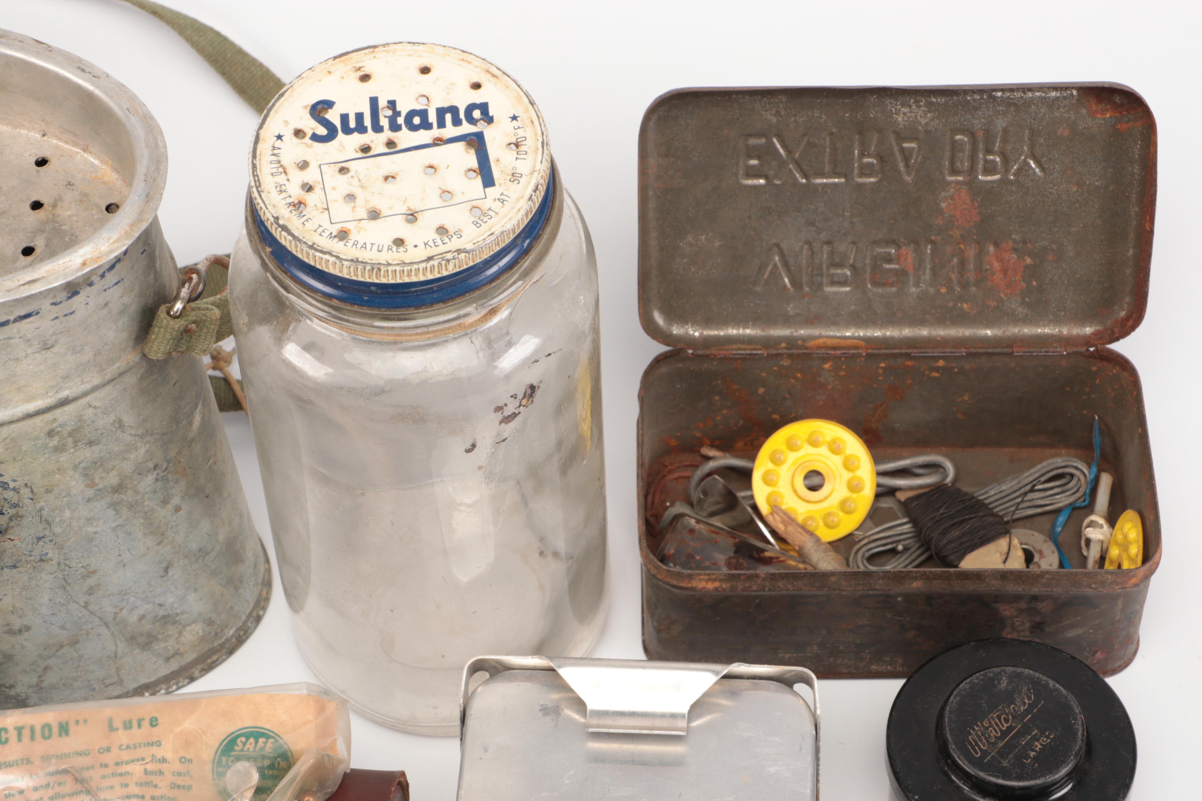 Fish and Wildlife Guides, Bait Buckets and Other Fishing Gear, Mid-20th Century