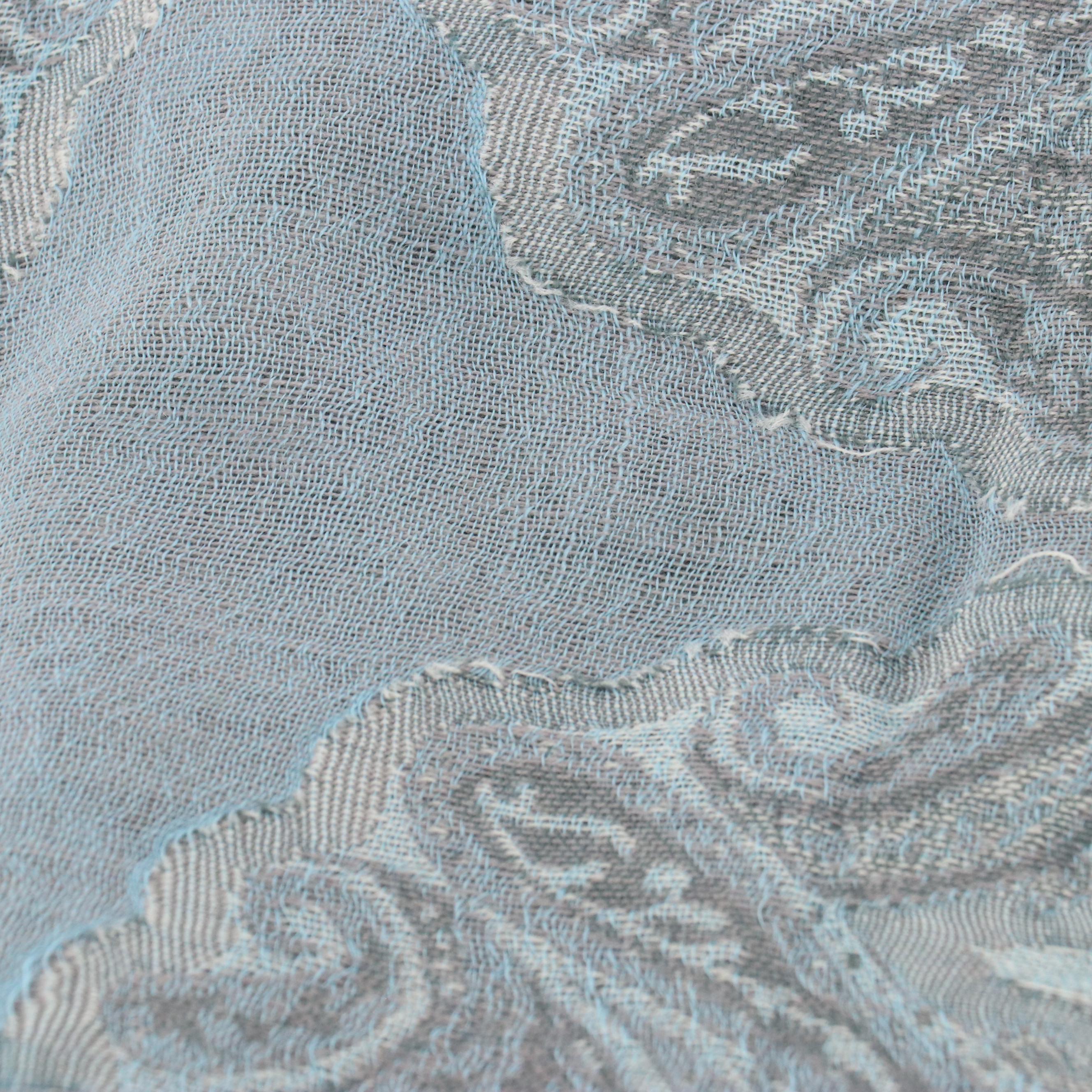 Coldwater Creek Blue Wool Scarf/Shawl with Shepatin, Frass and Other Scarves