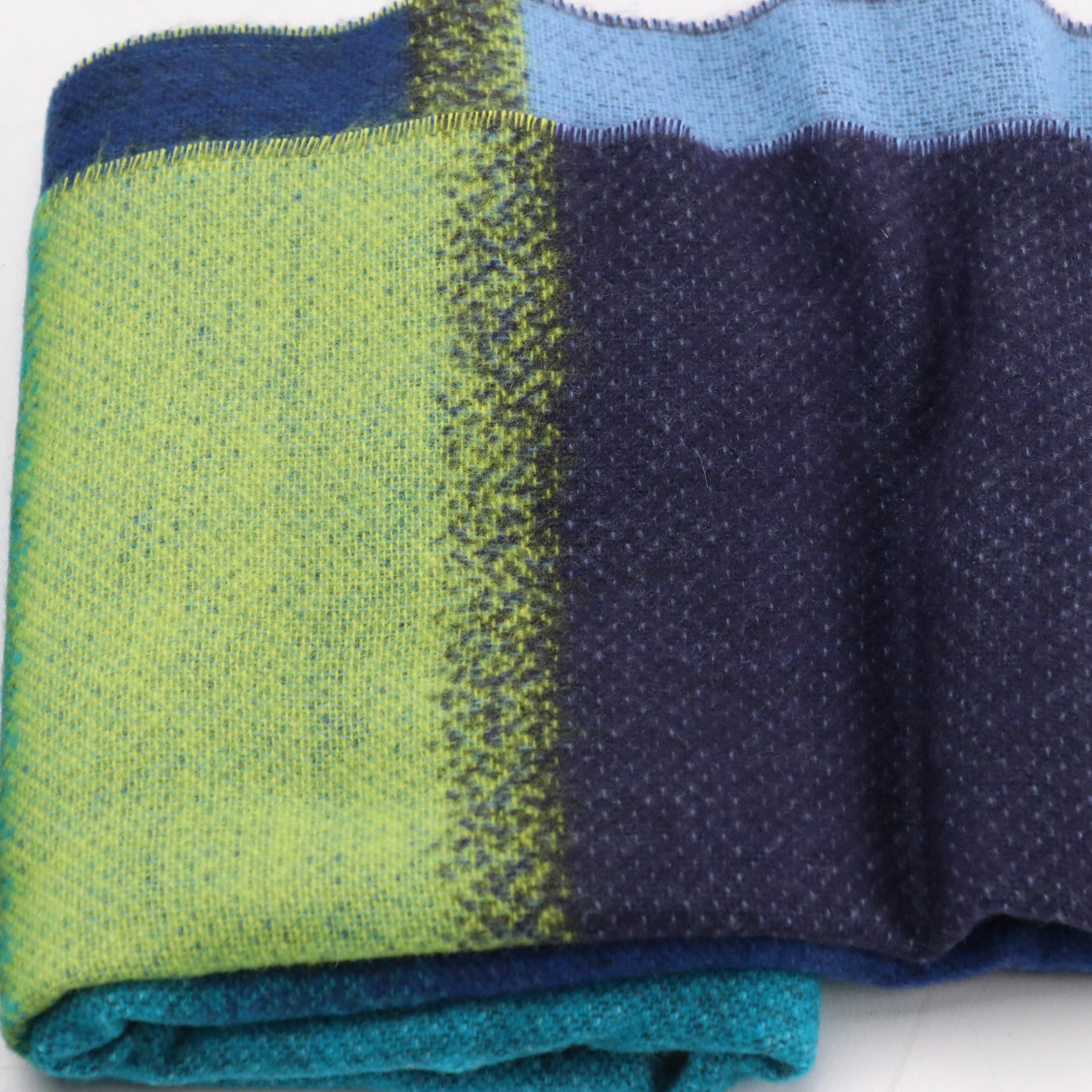 Coldwater Creek Blue Wool Scarf/Shawl with Shepatin, Frass and Other Scarves