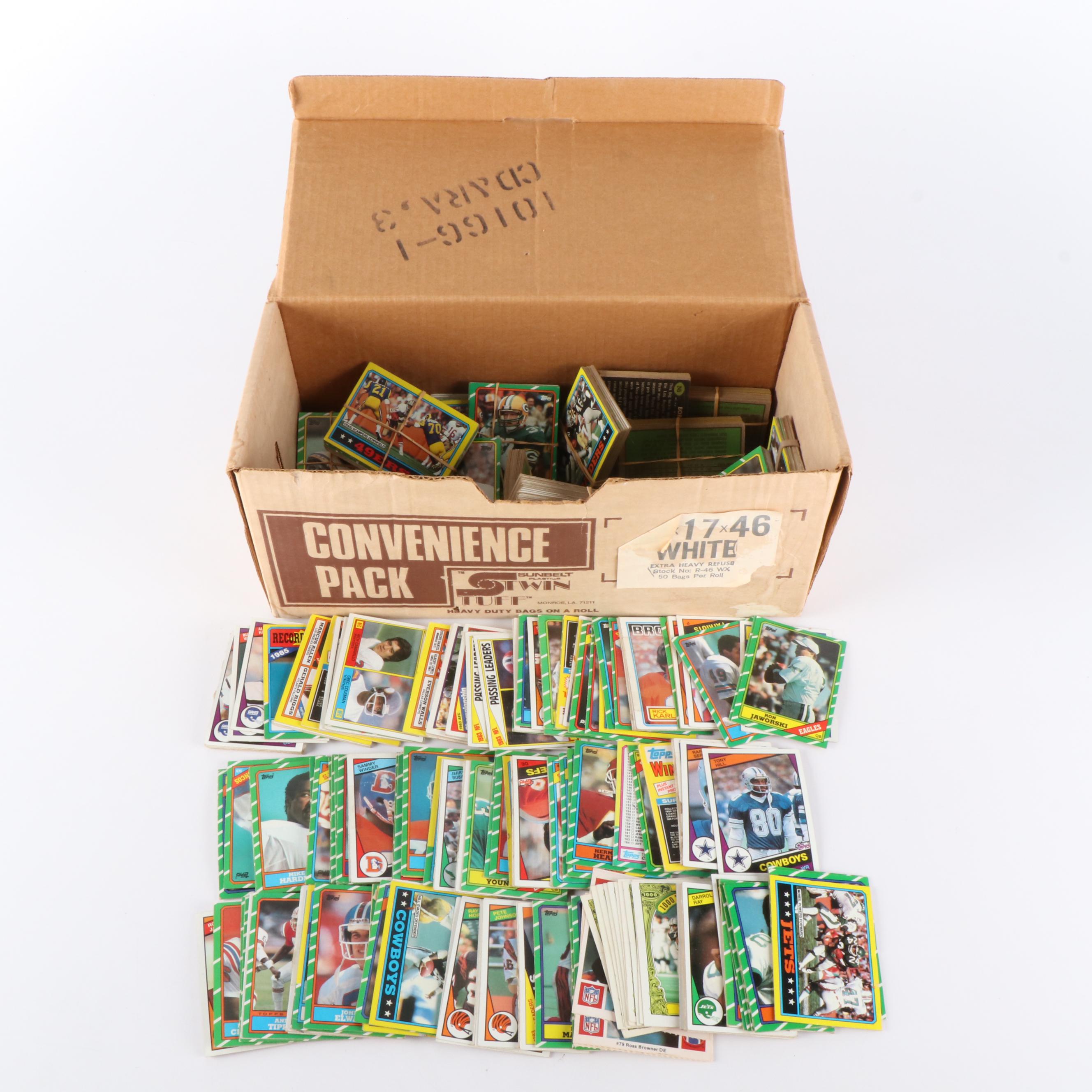 Collection of Topps Football Cards, 1980s