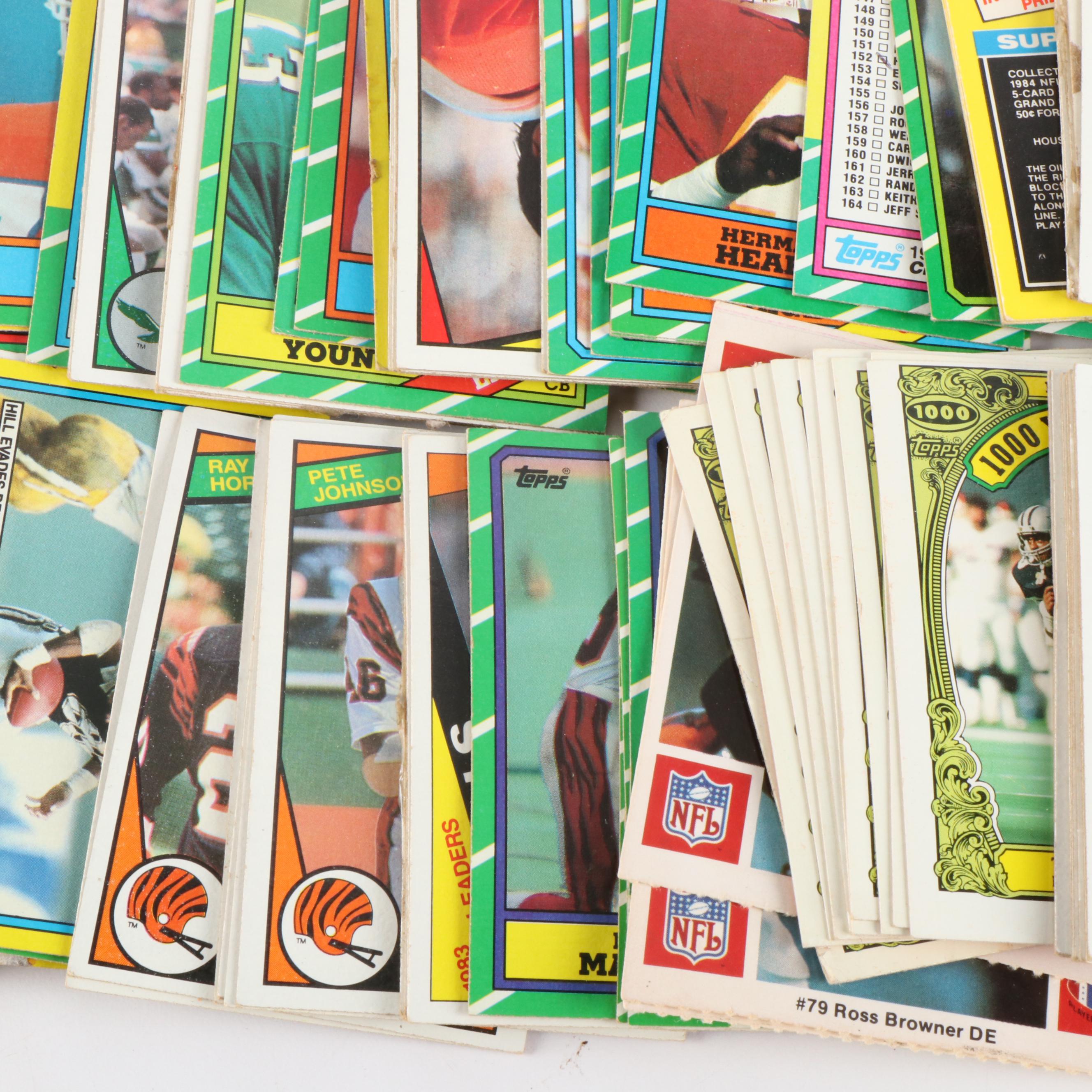 Collection of Topps Football Cards, 1980s