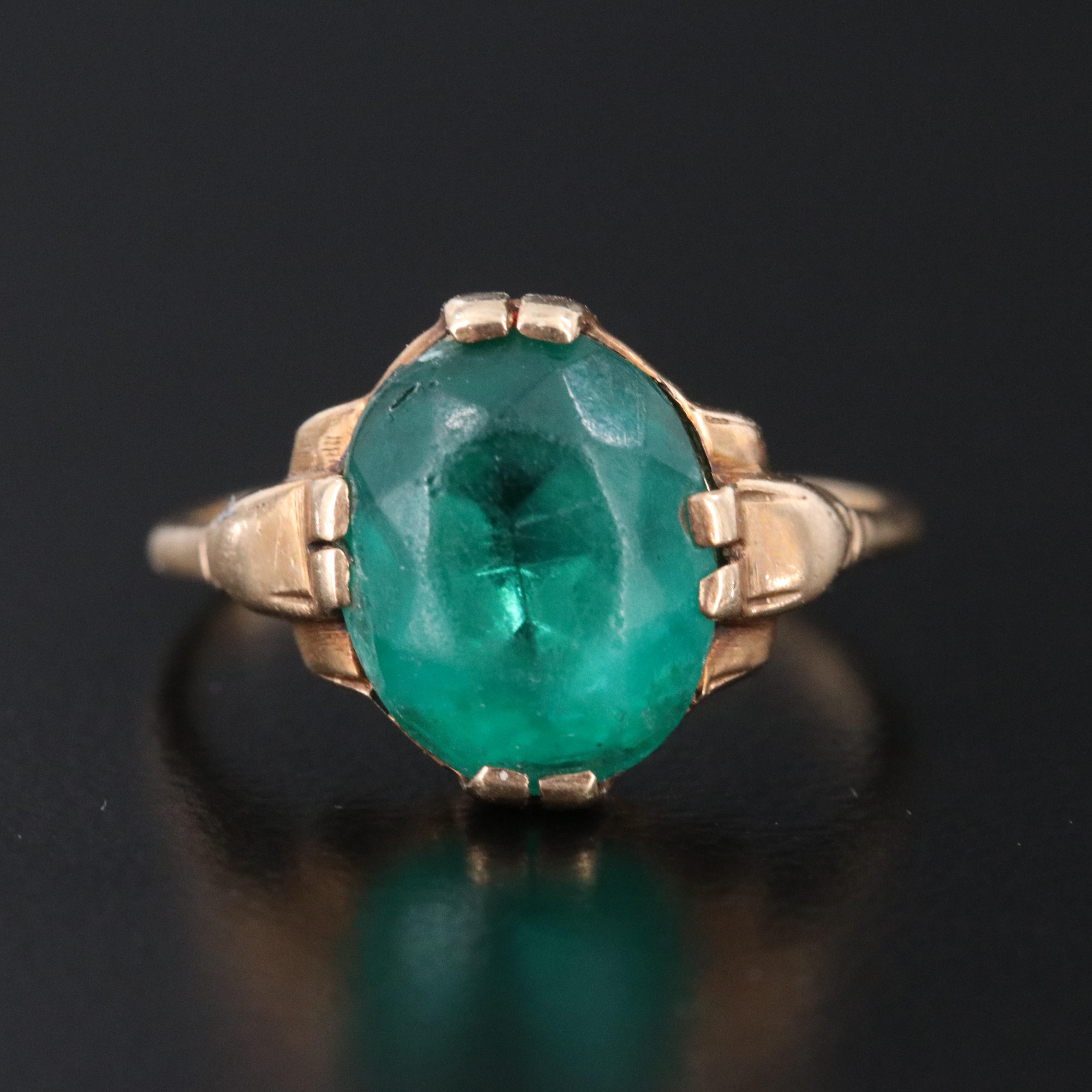 Vintage 10K Faux Gemstone Ring