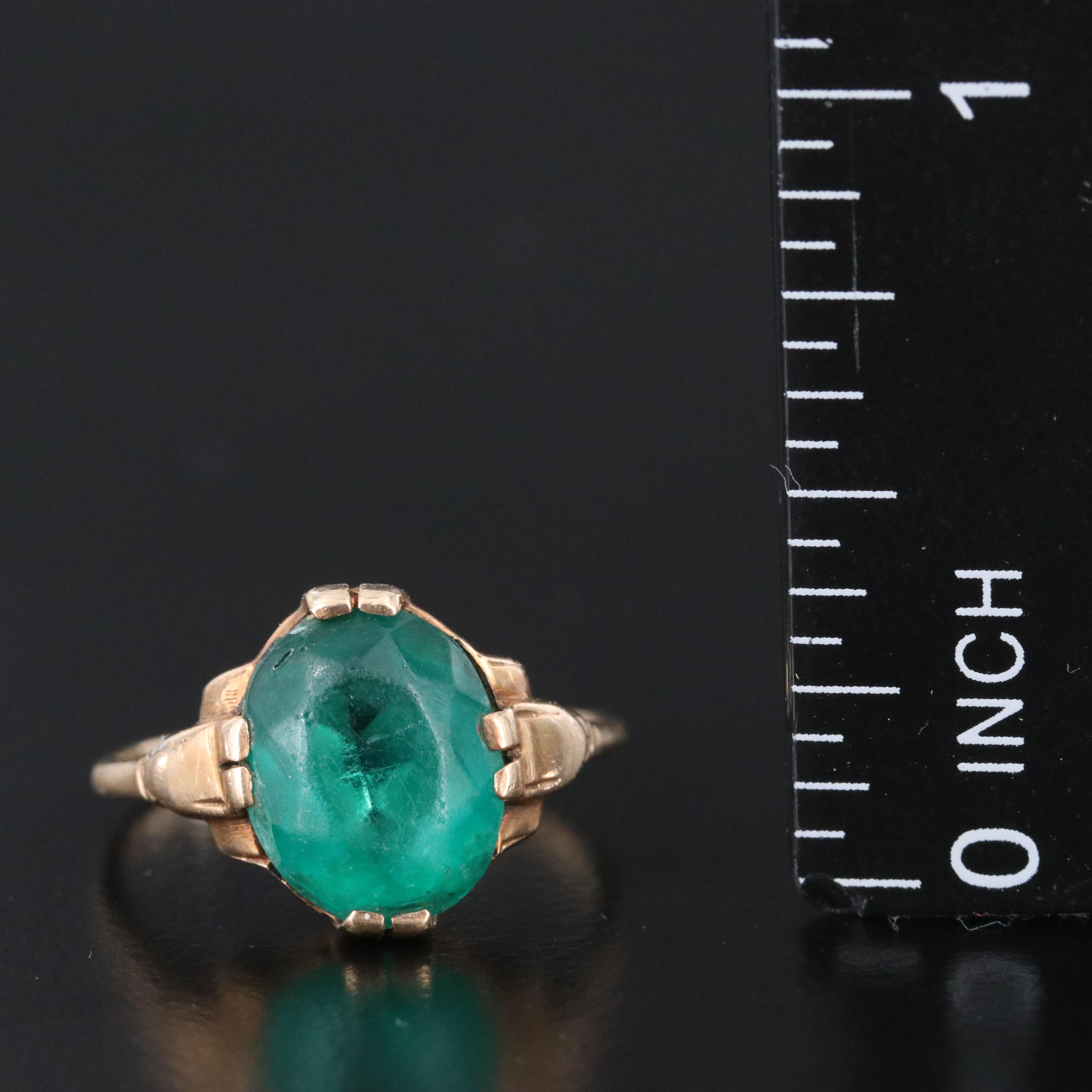 Vintage 10K Faux Gemstone Ring