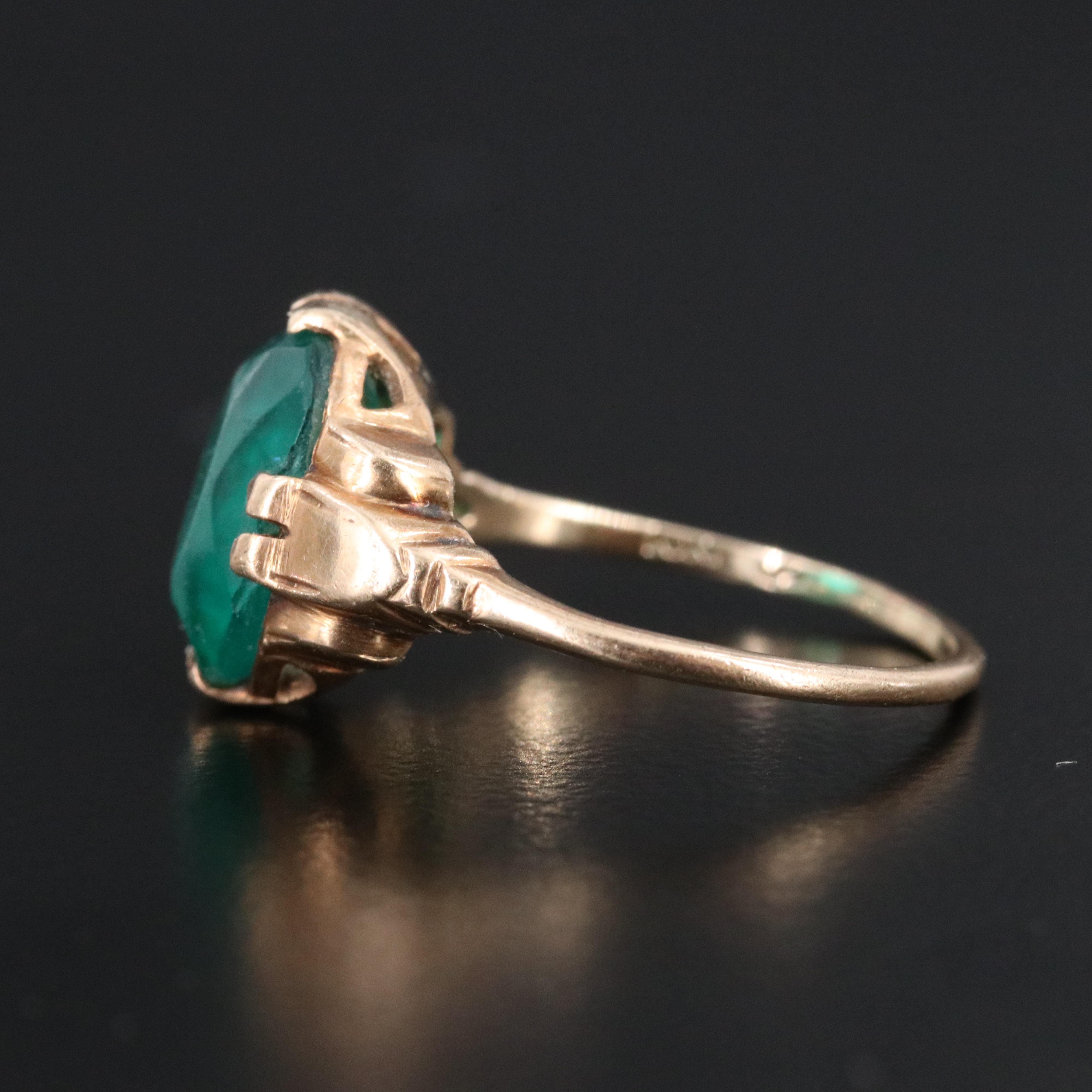 Vintage 10K Faux Gemstone Ring