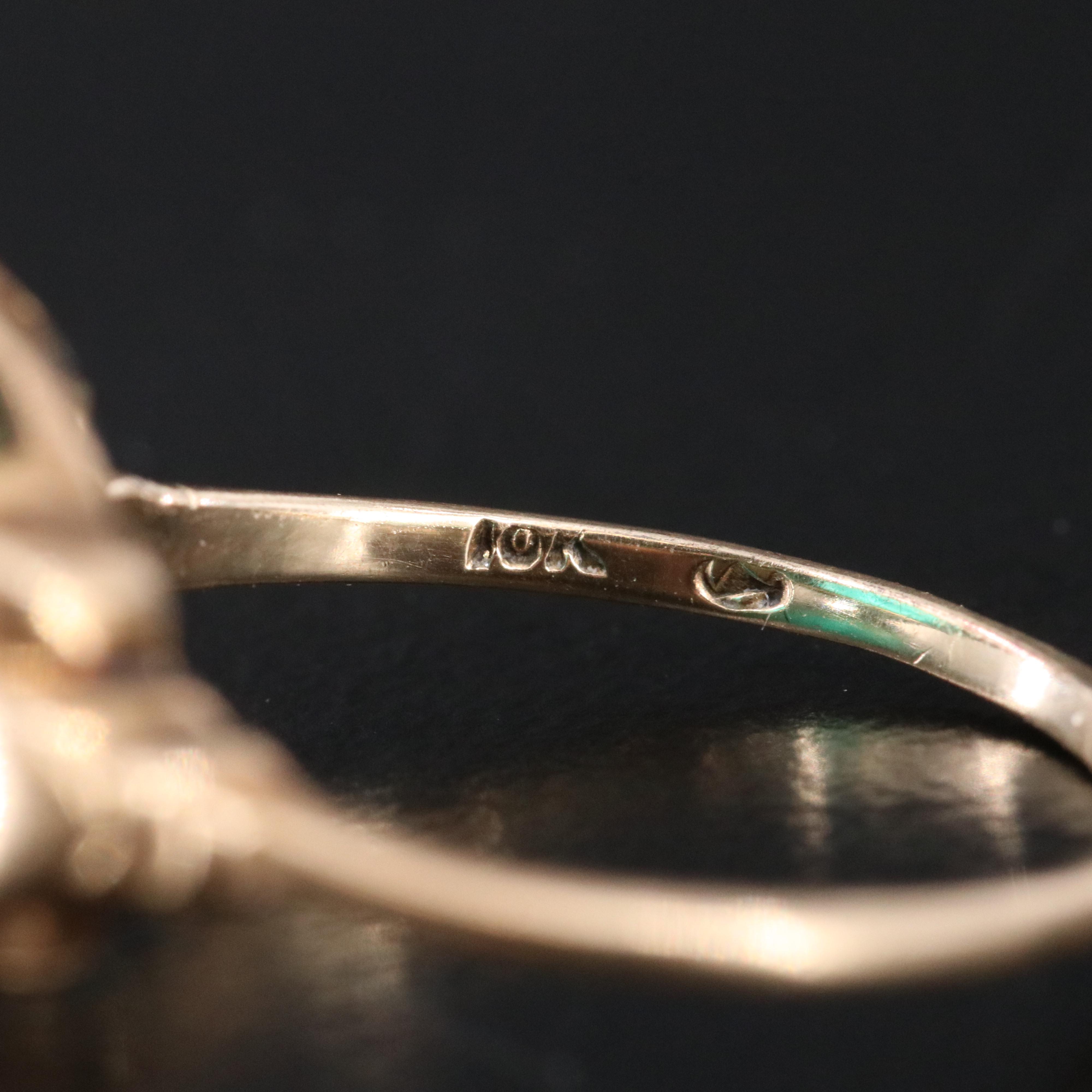 Vintage 10K Faux Gemstone Ring