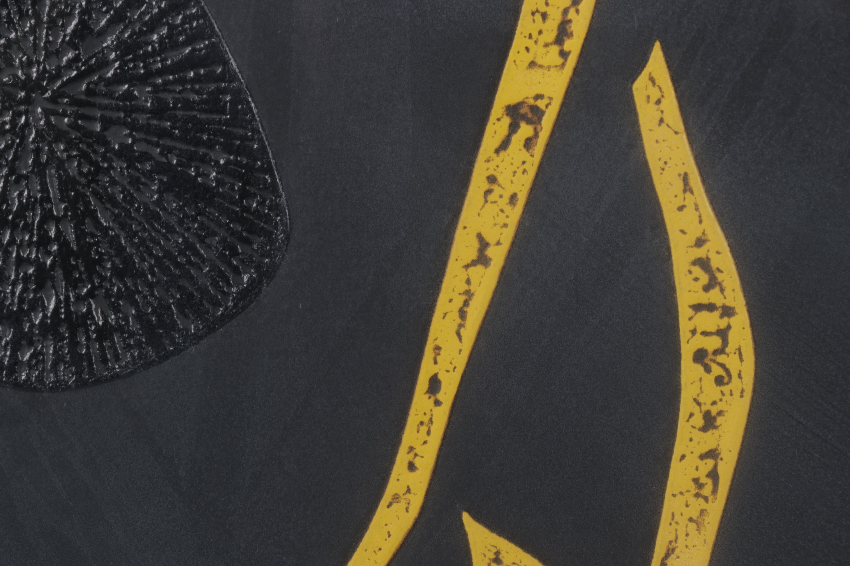 Haku Maki "Poemi 71-44" Embossed Woodblock Print, Late 20th Century