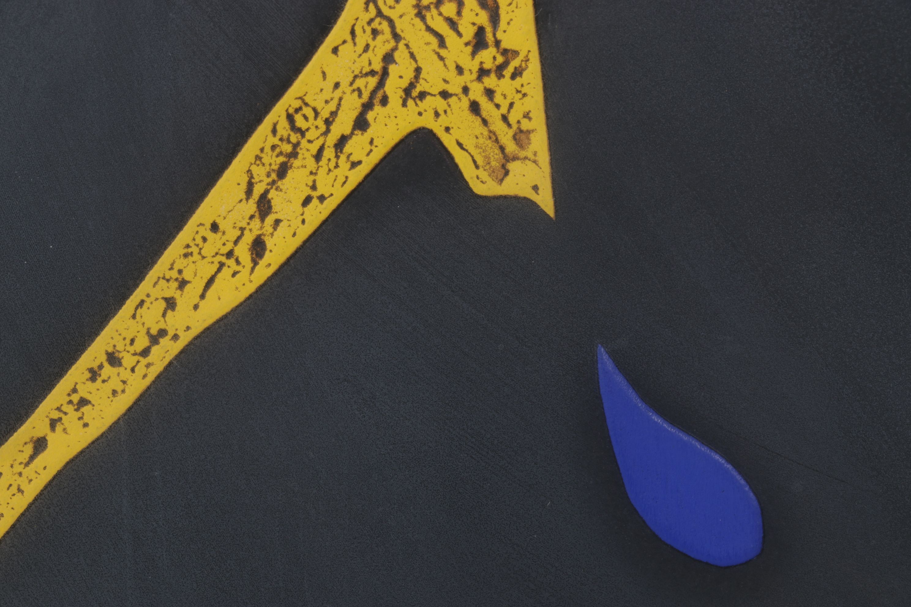 Haku Maki "Poemi 71-44" Embossed Woodblock Print, Late 20th Century