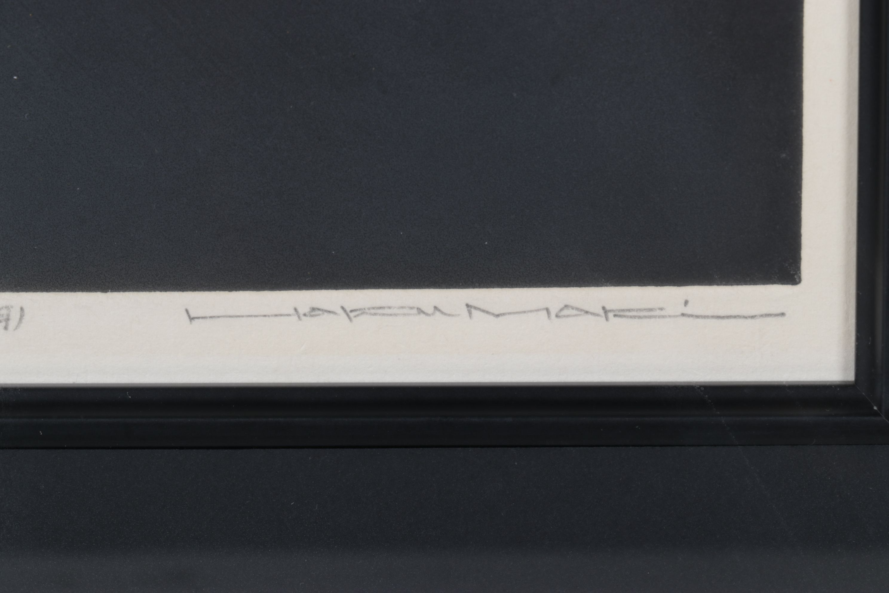 Haku Maki "Poemi 71-44" Embossed Woodblock Print, Late 20th Century