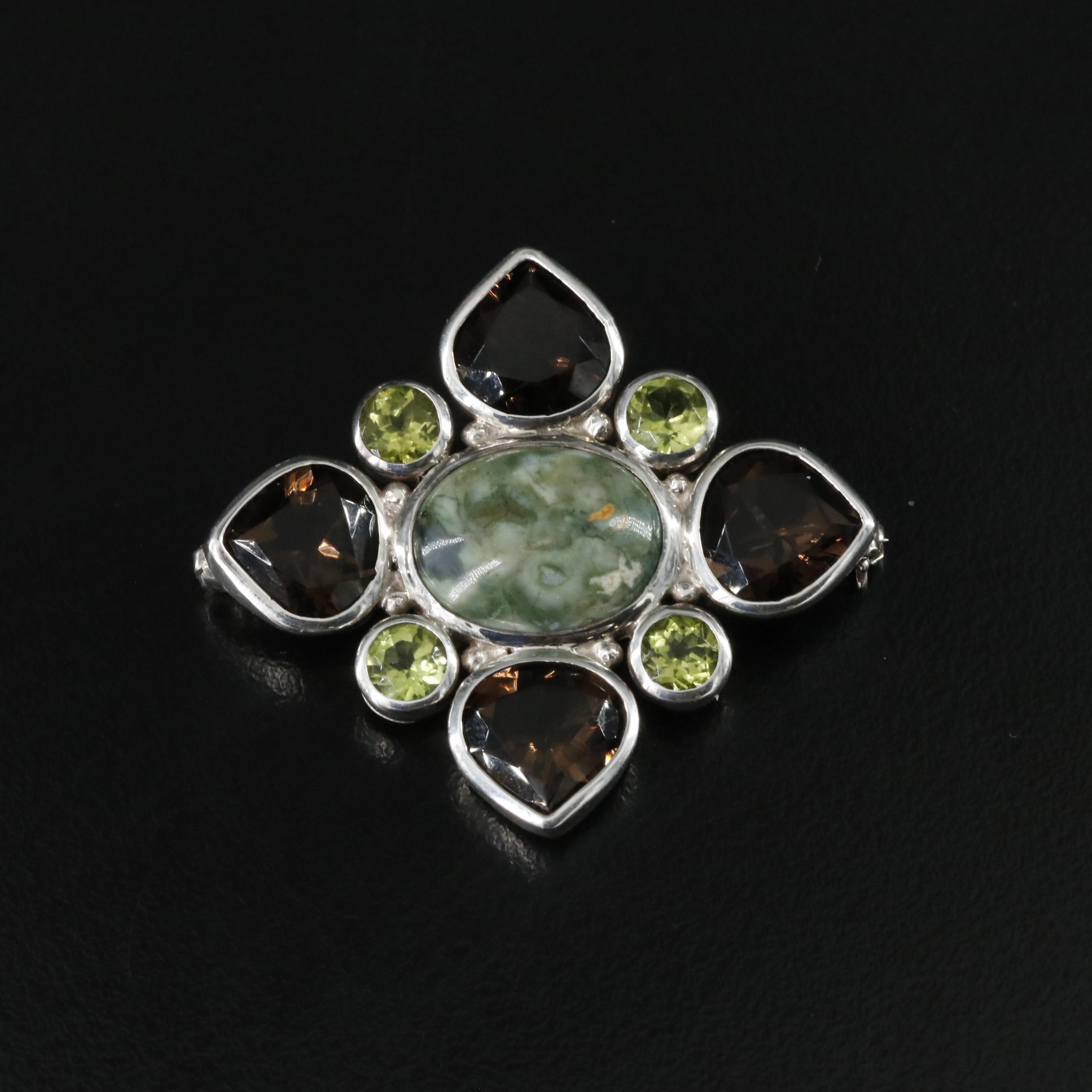Jasper, Smoky Quartz and Peridot Featured in Sterling Jewelry