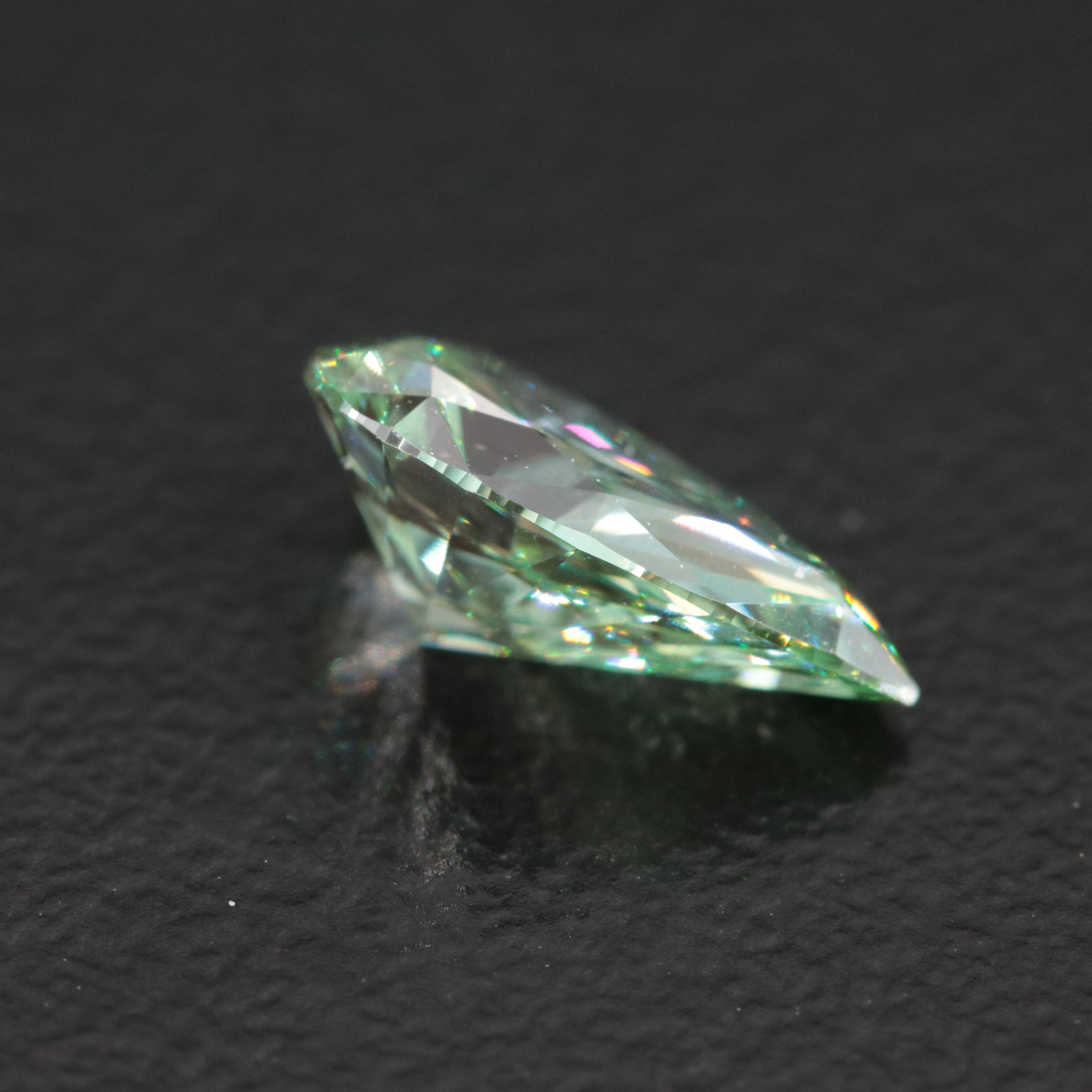 Loose 1.08 CT Lab Grown Fancy Green Diamond with IGI Report