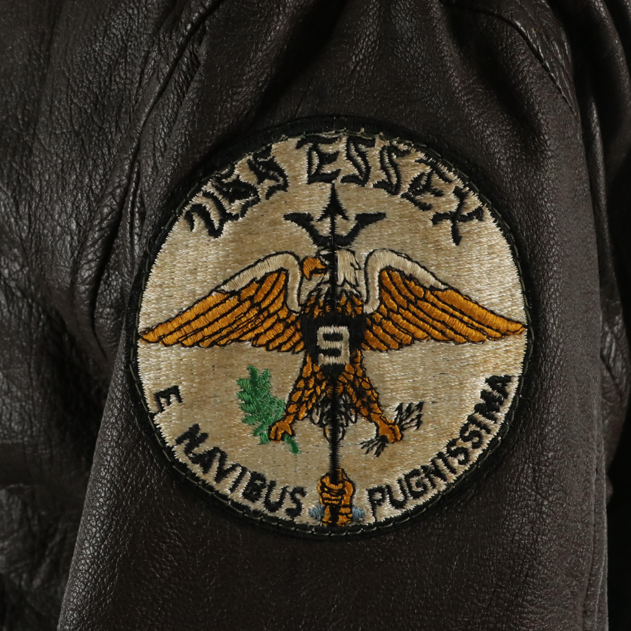 Vietnam War Era US Navy Type G-1 Flight Jacket with Commemorative Shirt/Hat