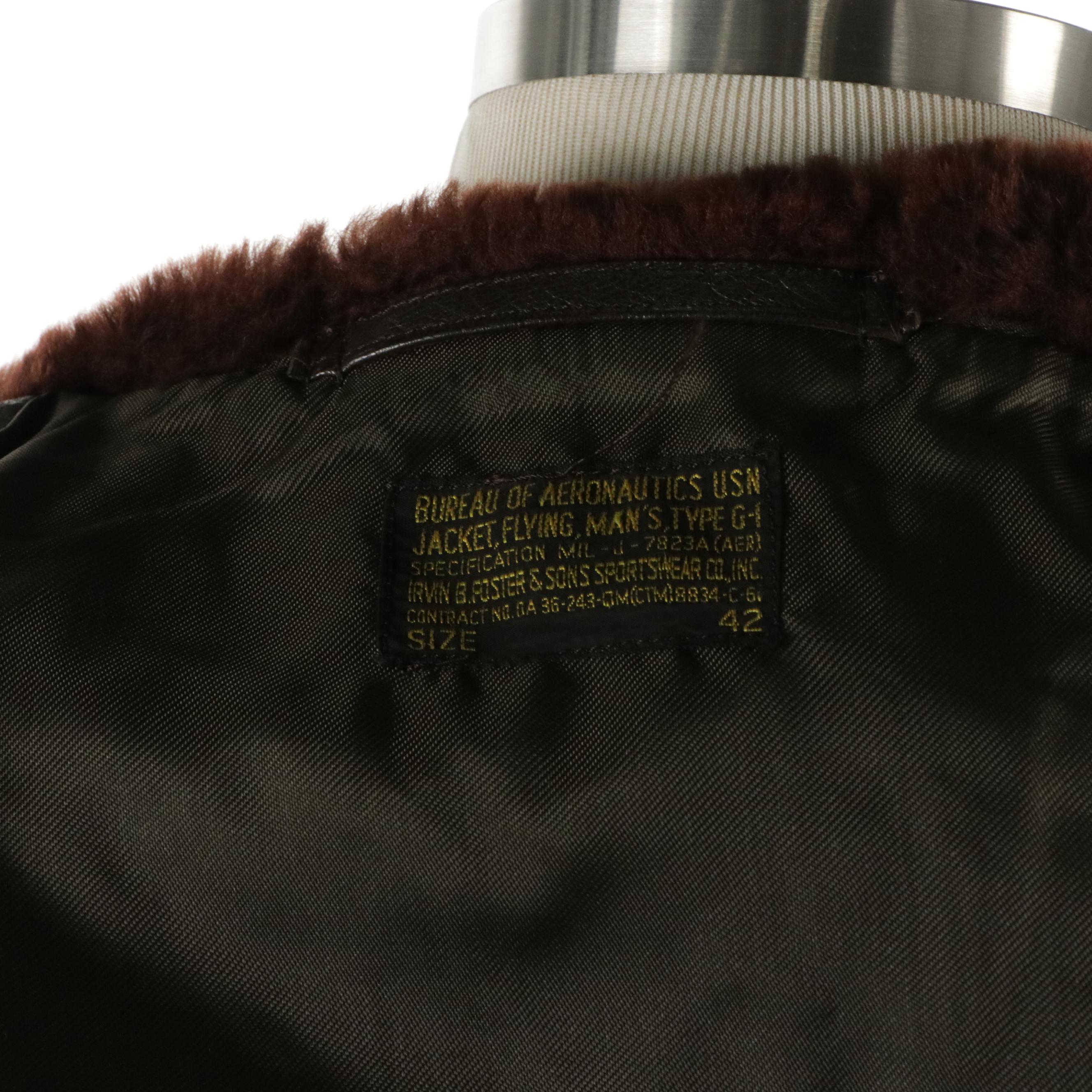 Vietnam War Era US Navy Type G-1 Flight Jacket with Commemorative Shirt/Hat