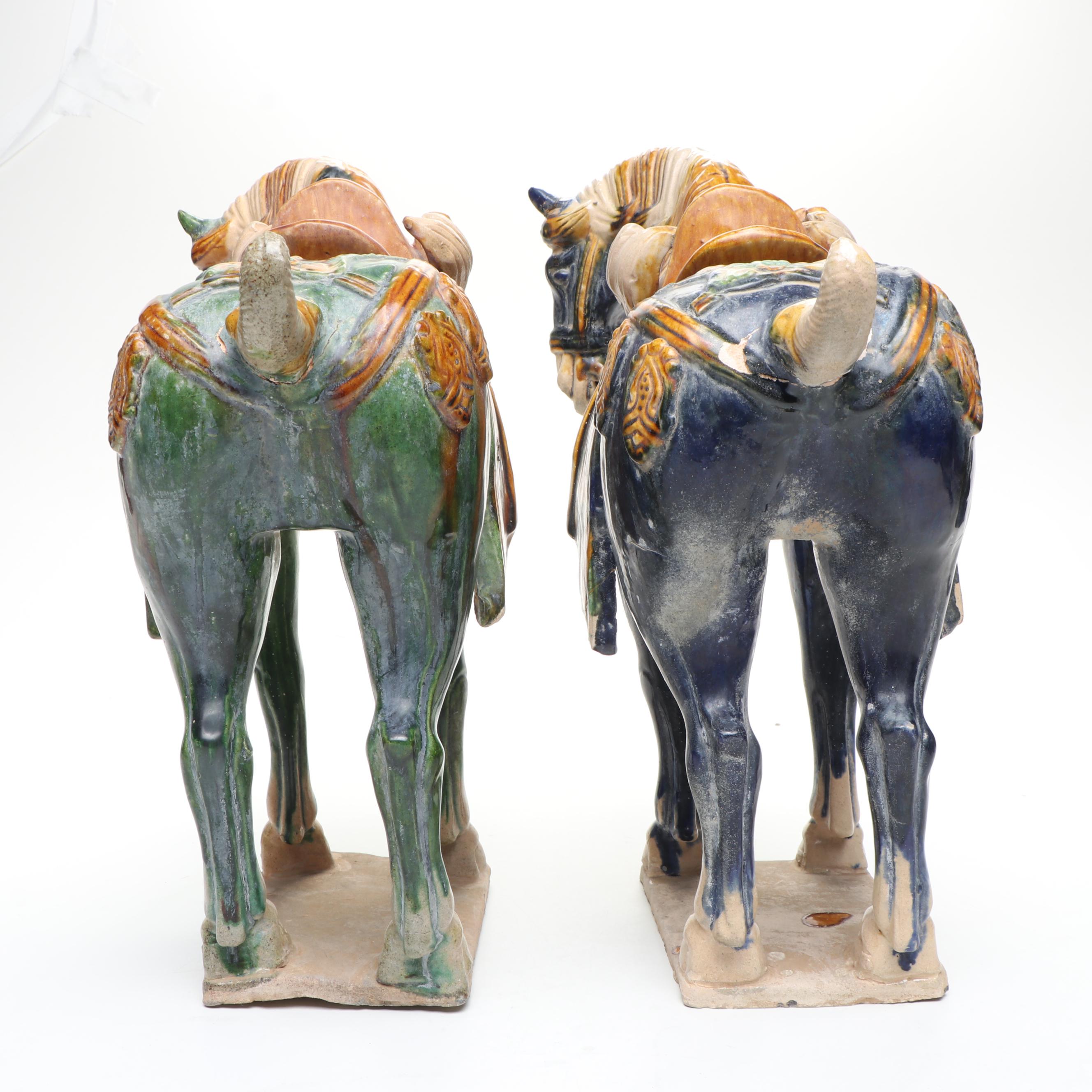 Chinese Tang Style Sancai Glaze Horses