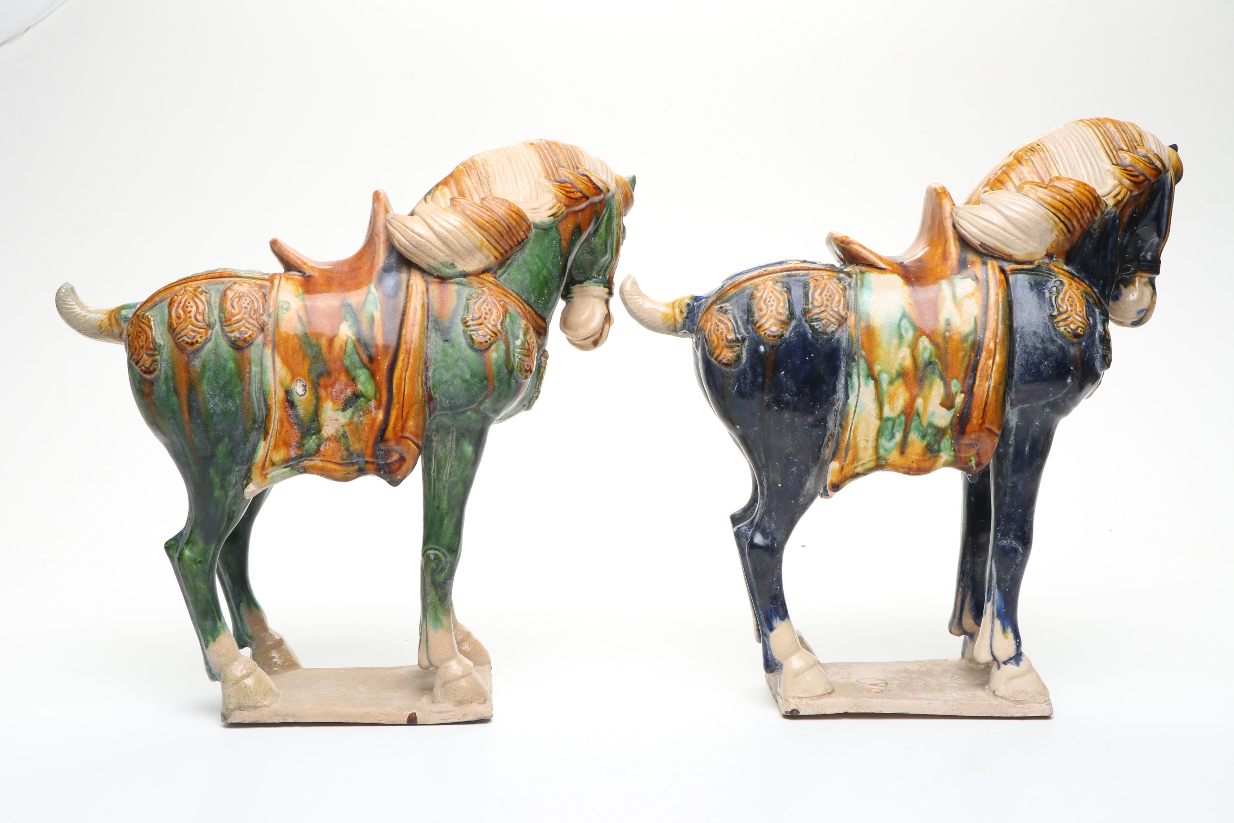 Chinese Tang Style Sancai Glaze Horses