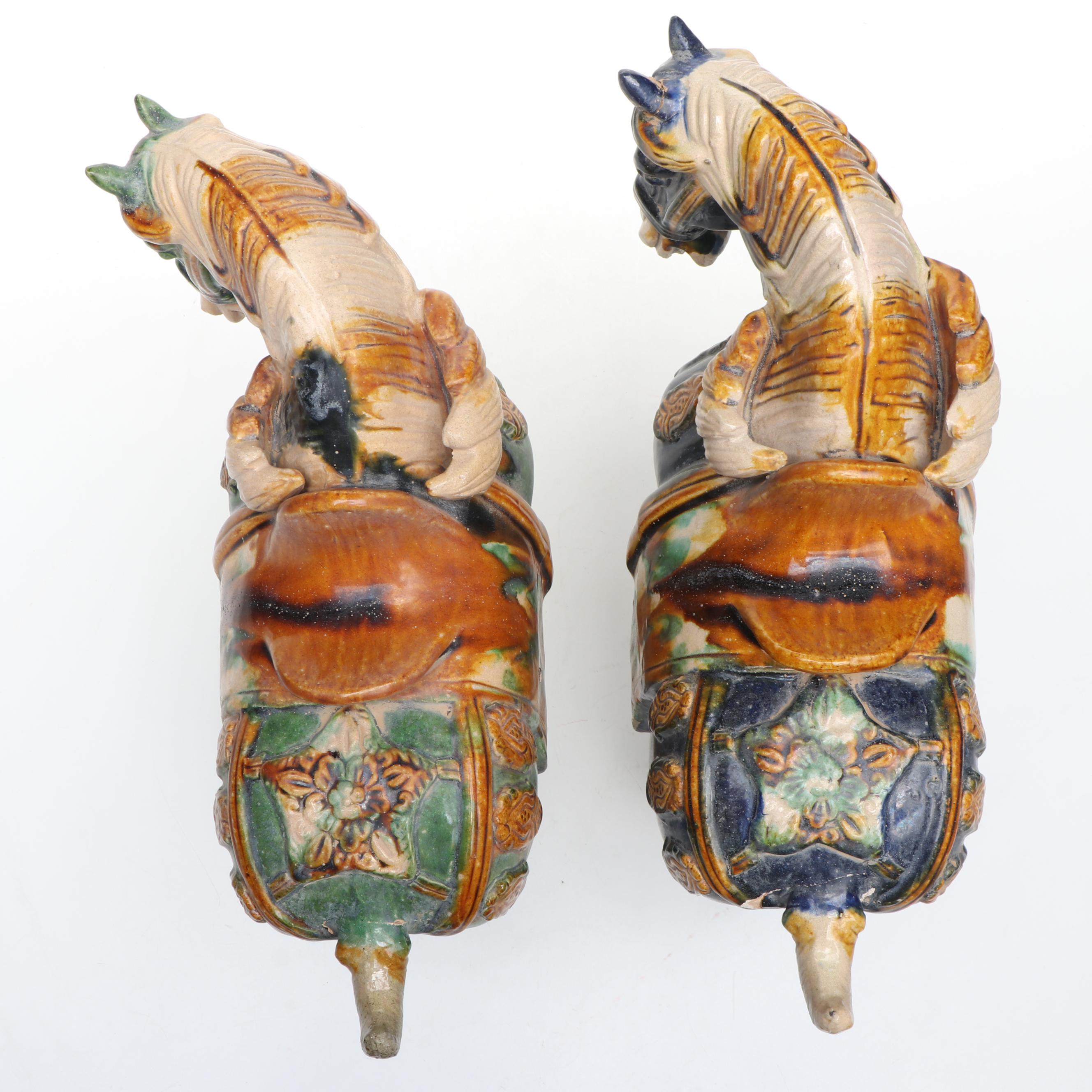 Chinese Tang Style Sancai Glaze Horses