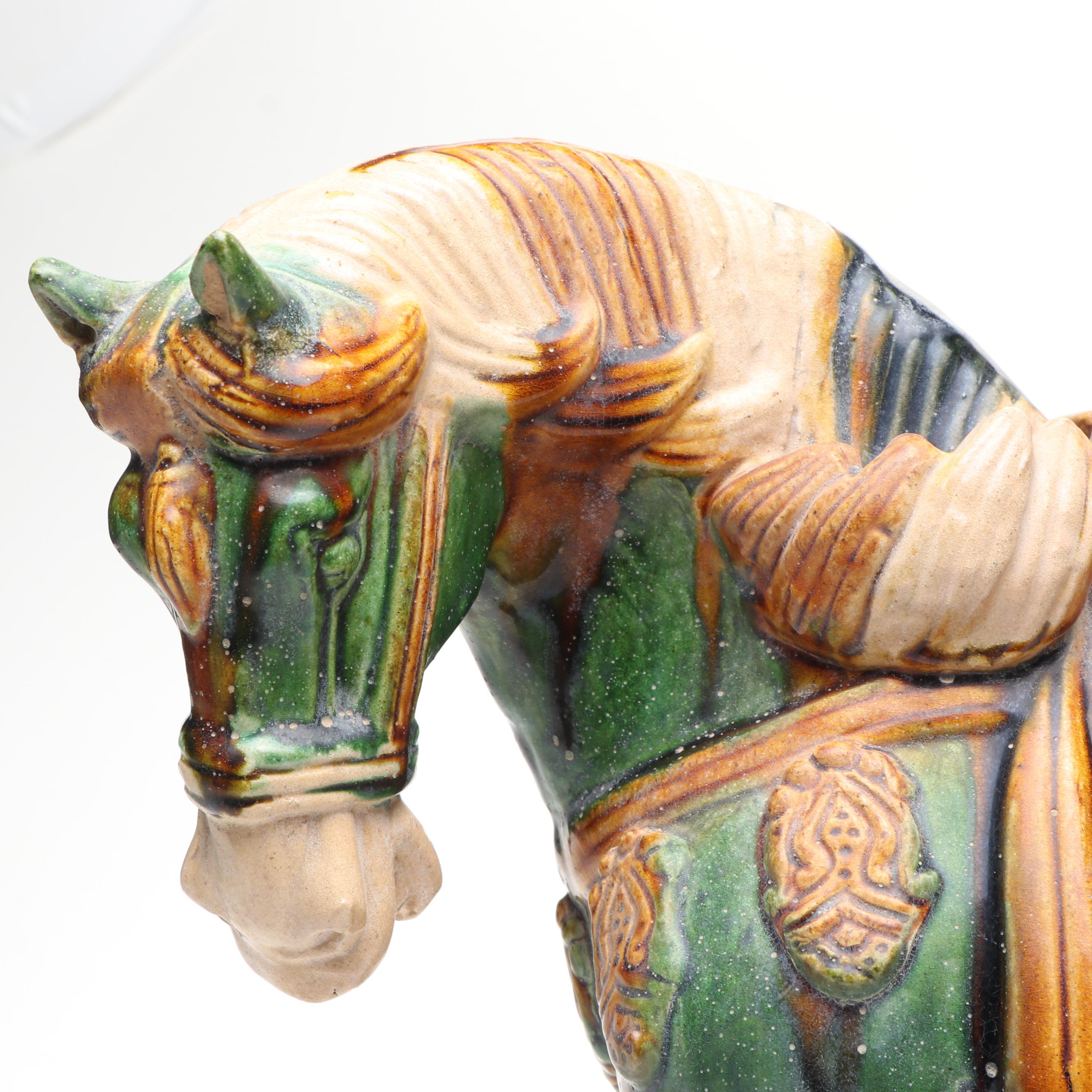 Chinese Tang Style Sancai Glaze Horses